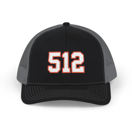 512 white embroidered mesh trucker snapback hat – 318 Supply Co.