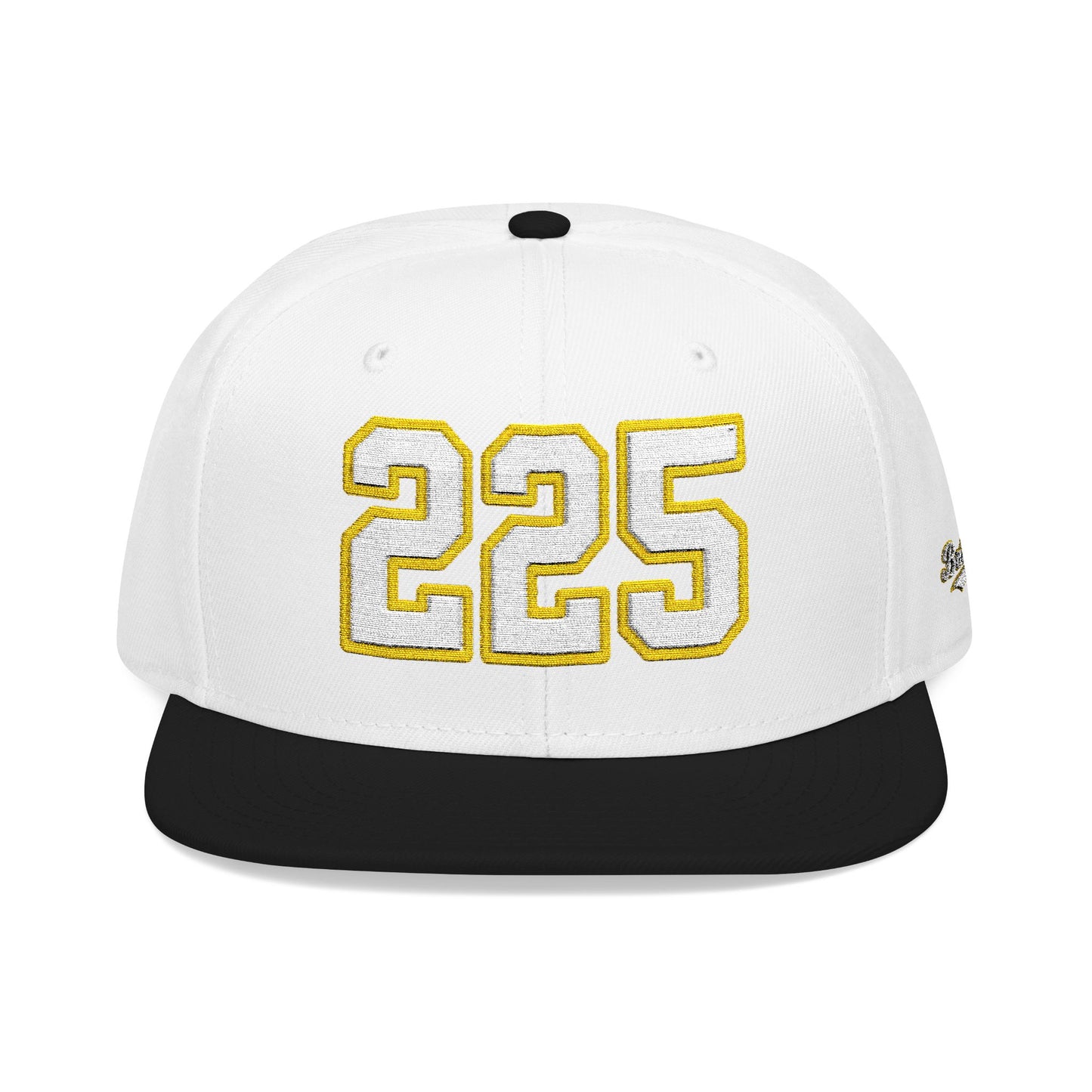 225 white embroidered snapback hat vintage varsity style – 318 Supply Co.