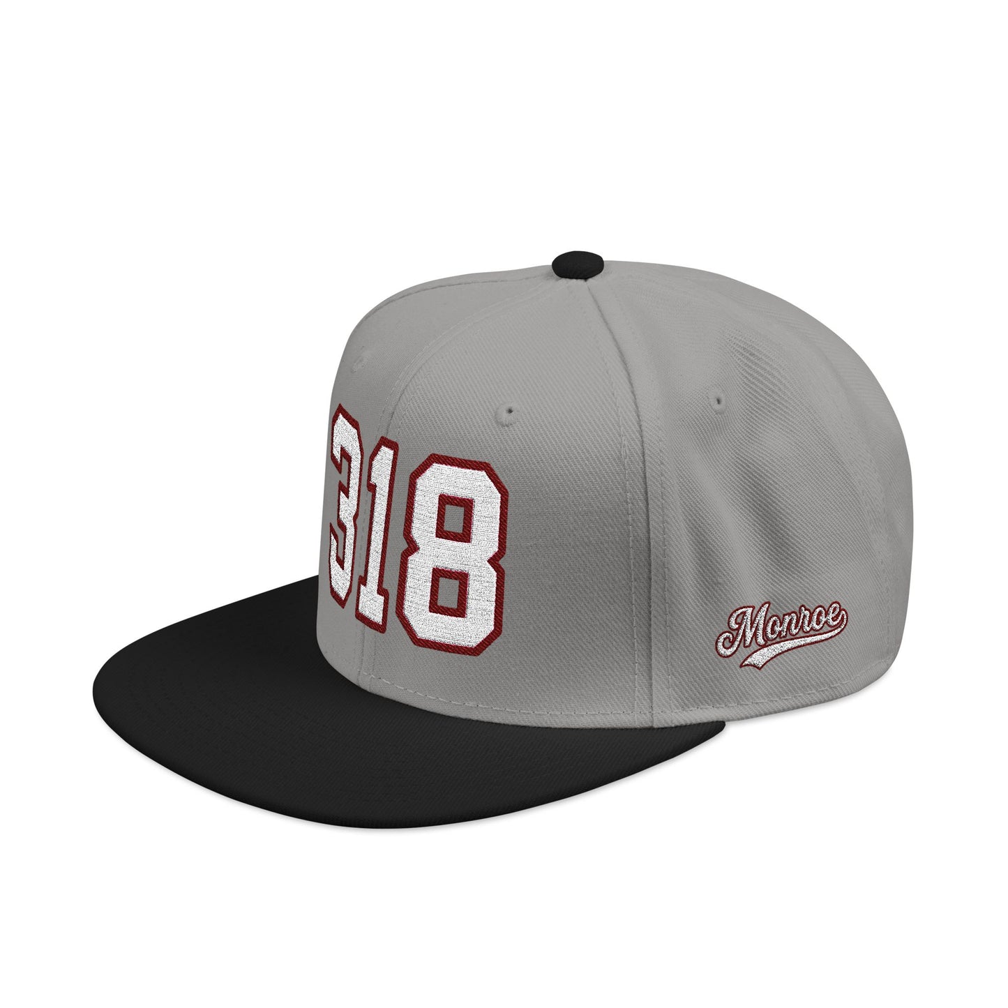 318 white embroidered snapback hat vintage varsity style – 318 Supply Co.