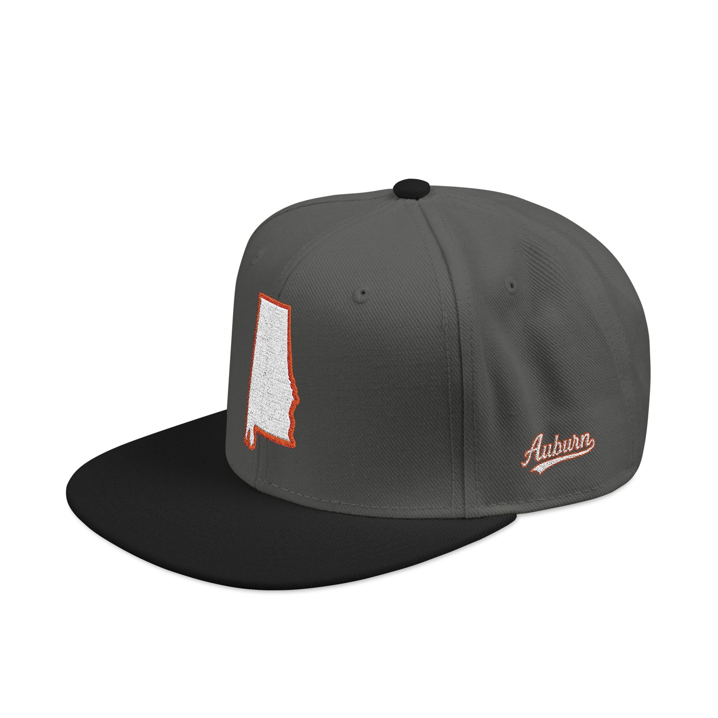 Alabama state outline white embroidered snapback hat – 318 Supply Co.