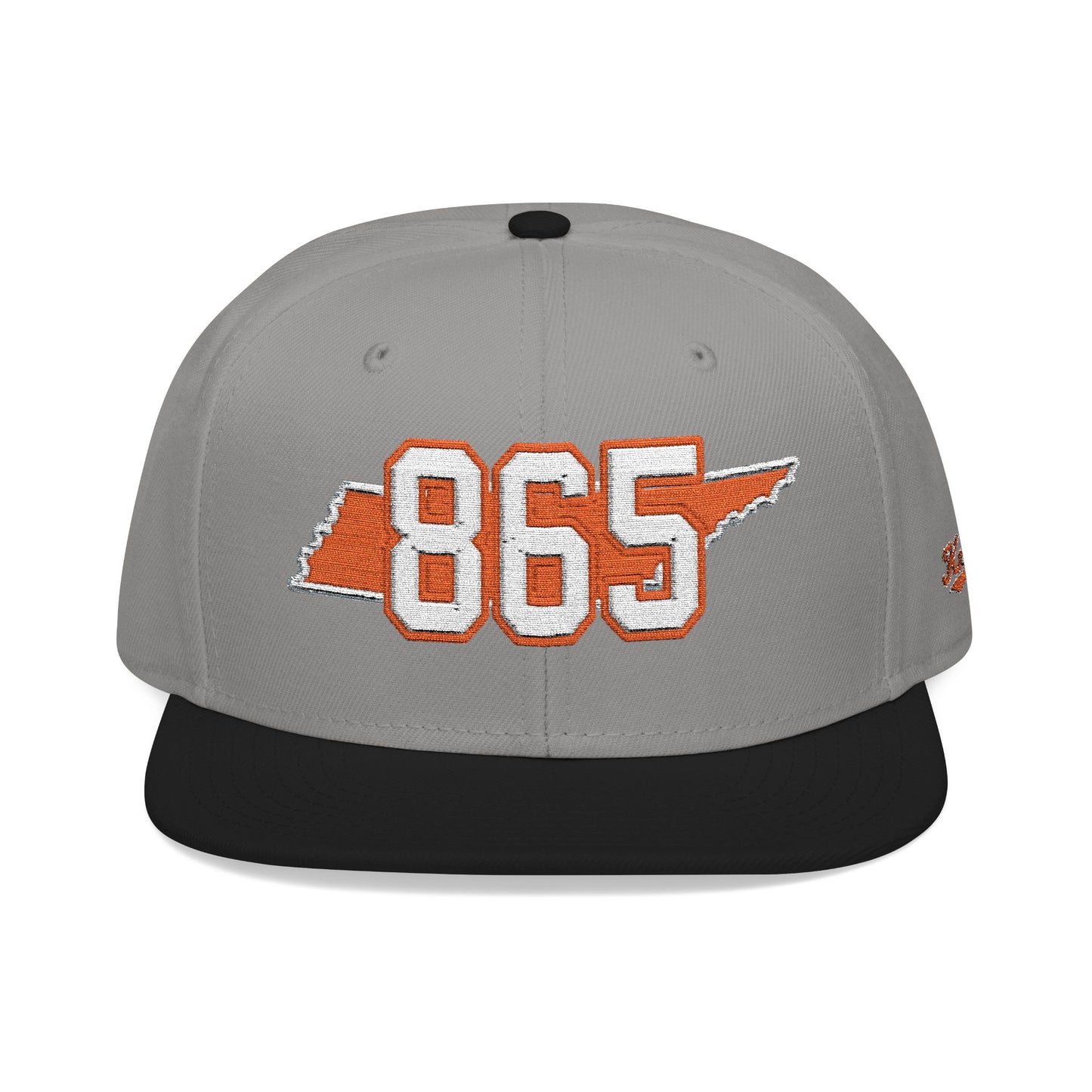 Tennessee Snapback Hat — Orange Embroidered State Outline Cap