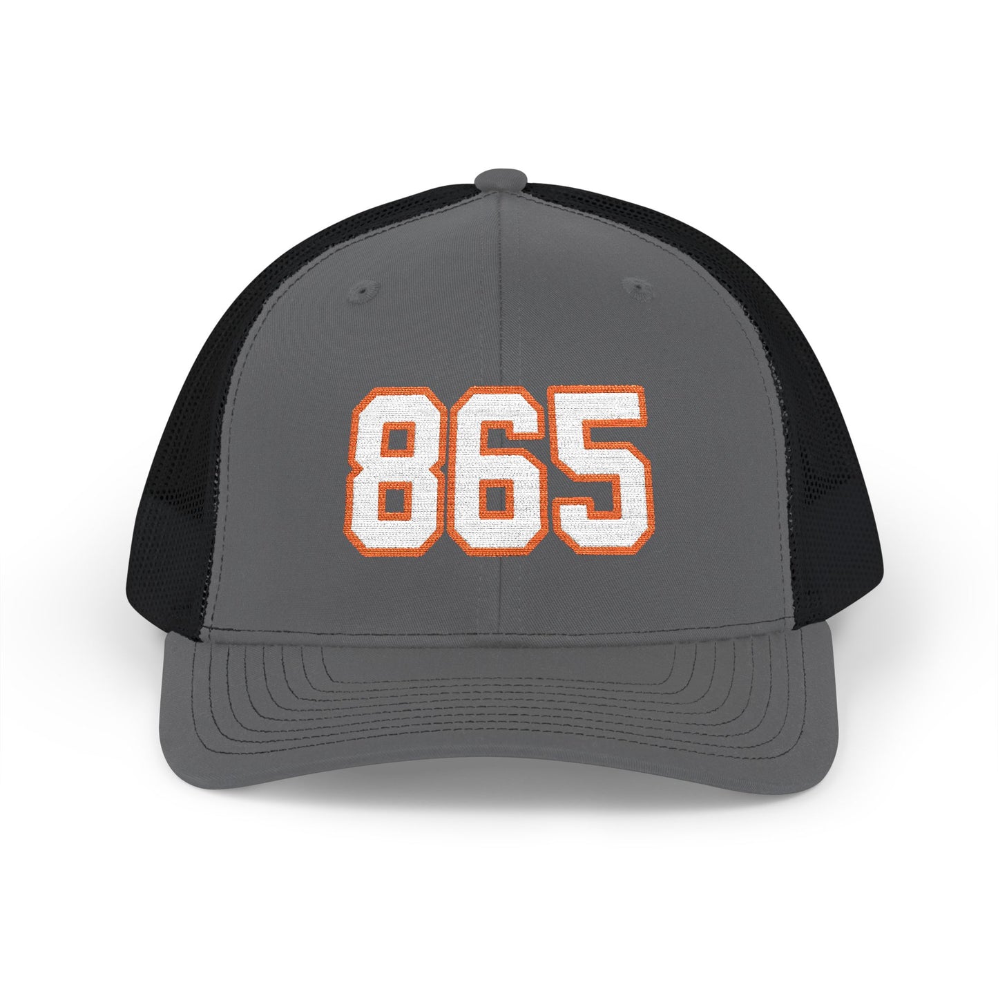 865 white embroidered mesh trucker snapback hat – 318 Supply Co.