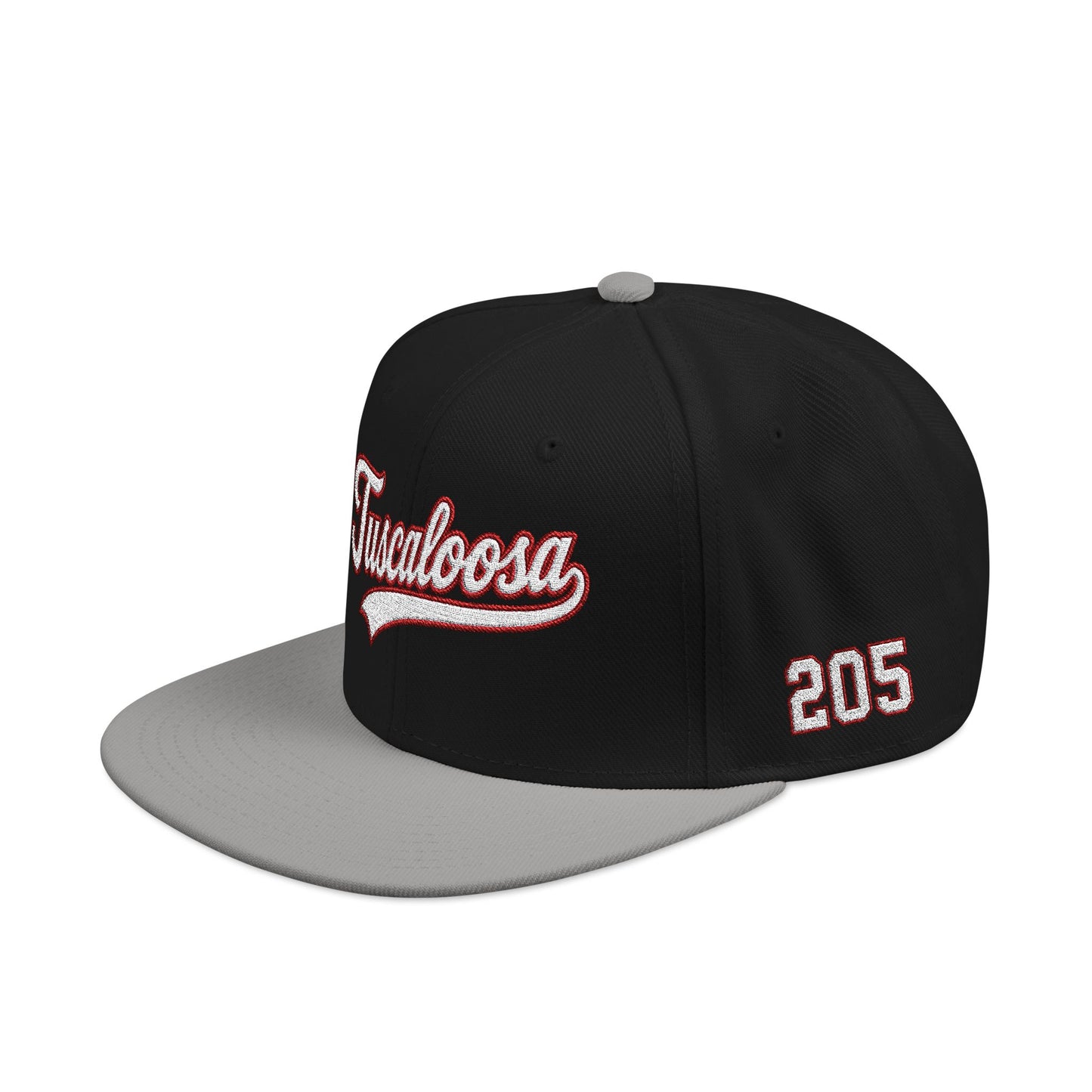 Tuscaloosa white script embroidered snapback hat with 205 side stitch – 318 Supply Co.