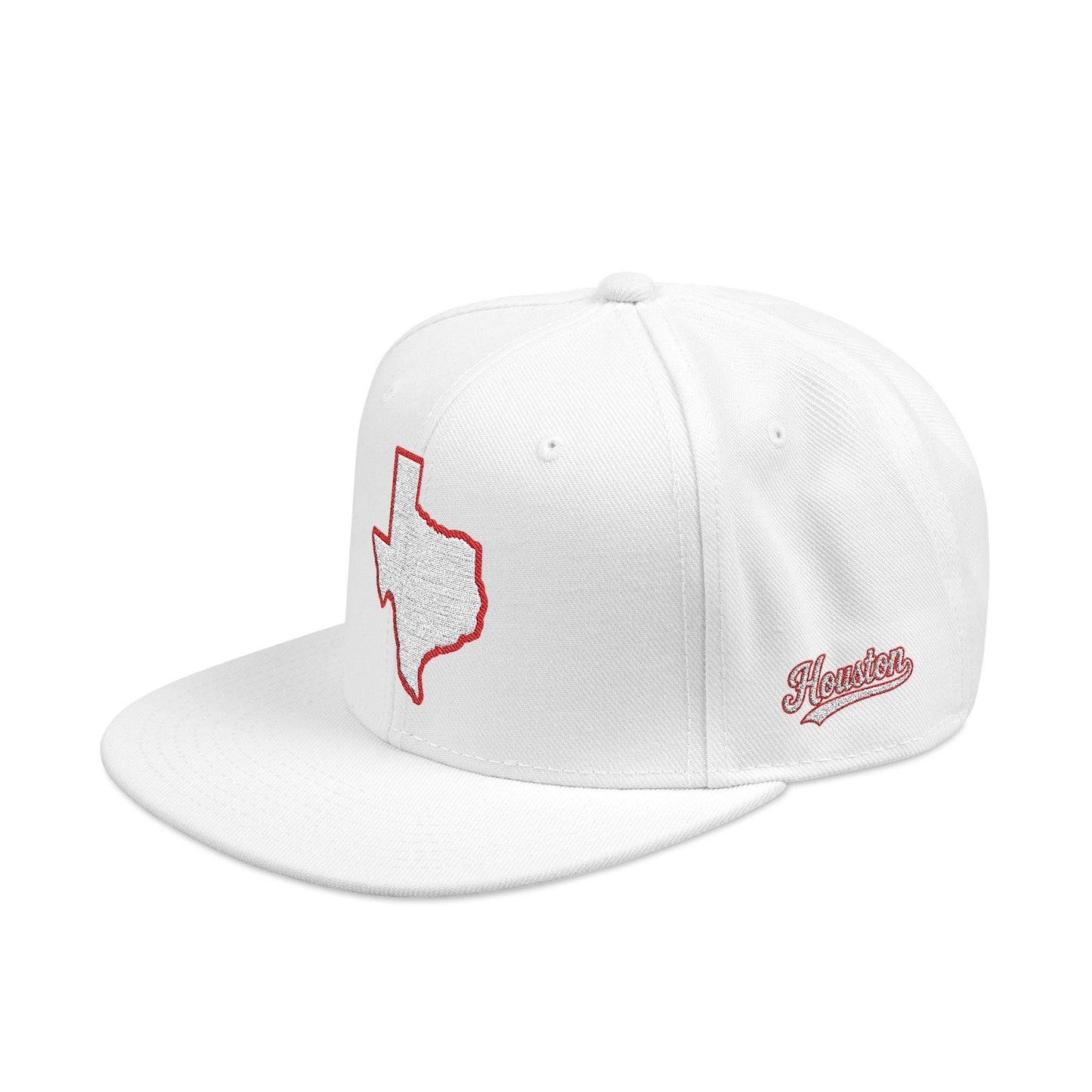 Texas state outline white embroidered snapback hat – 318 Supply Co.