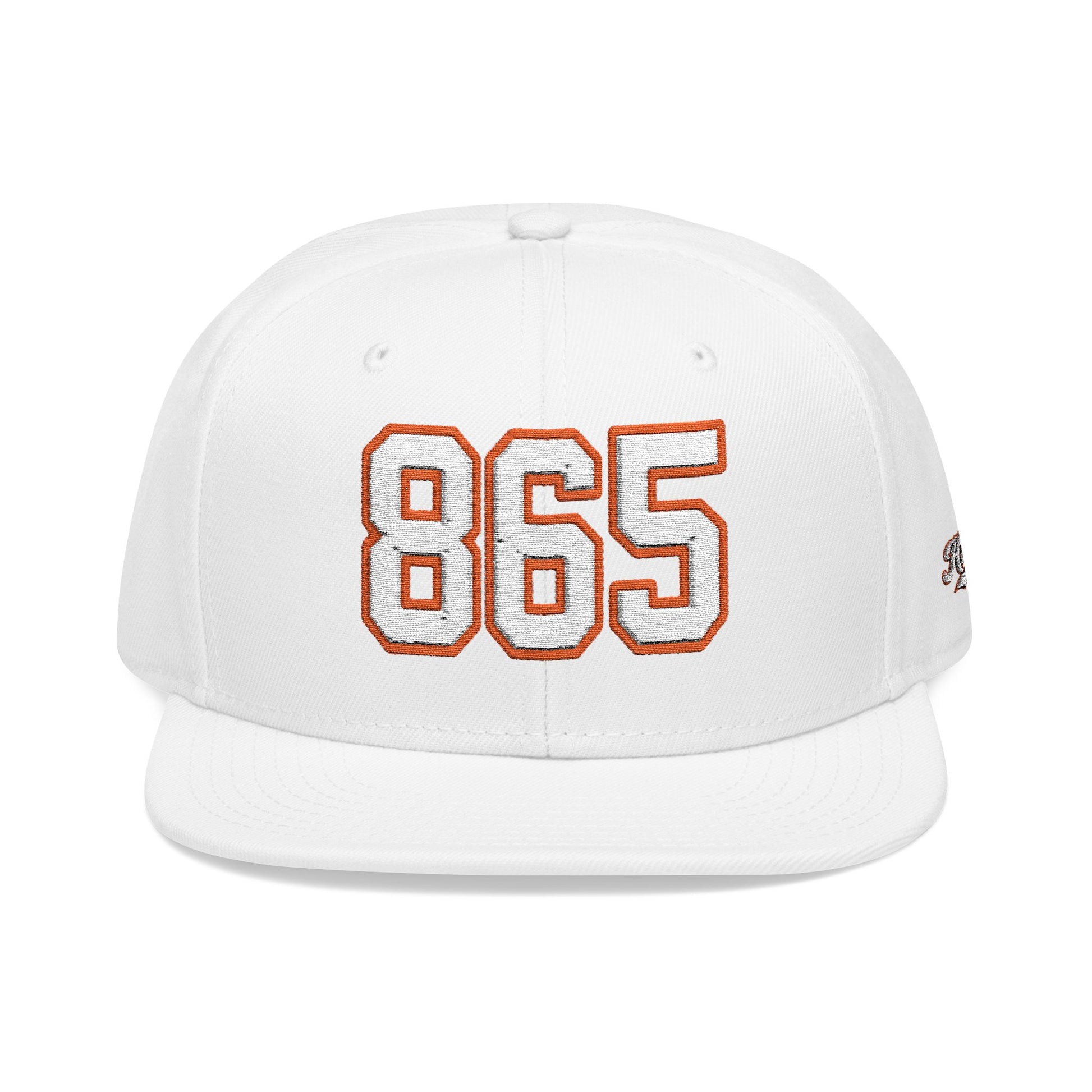 865 white embroidered snapback hat vintage varsity style – 318 Supply Co.
