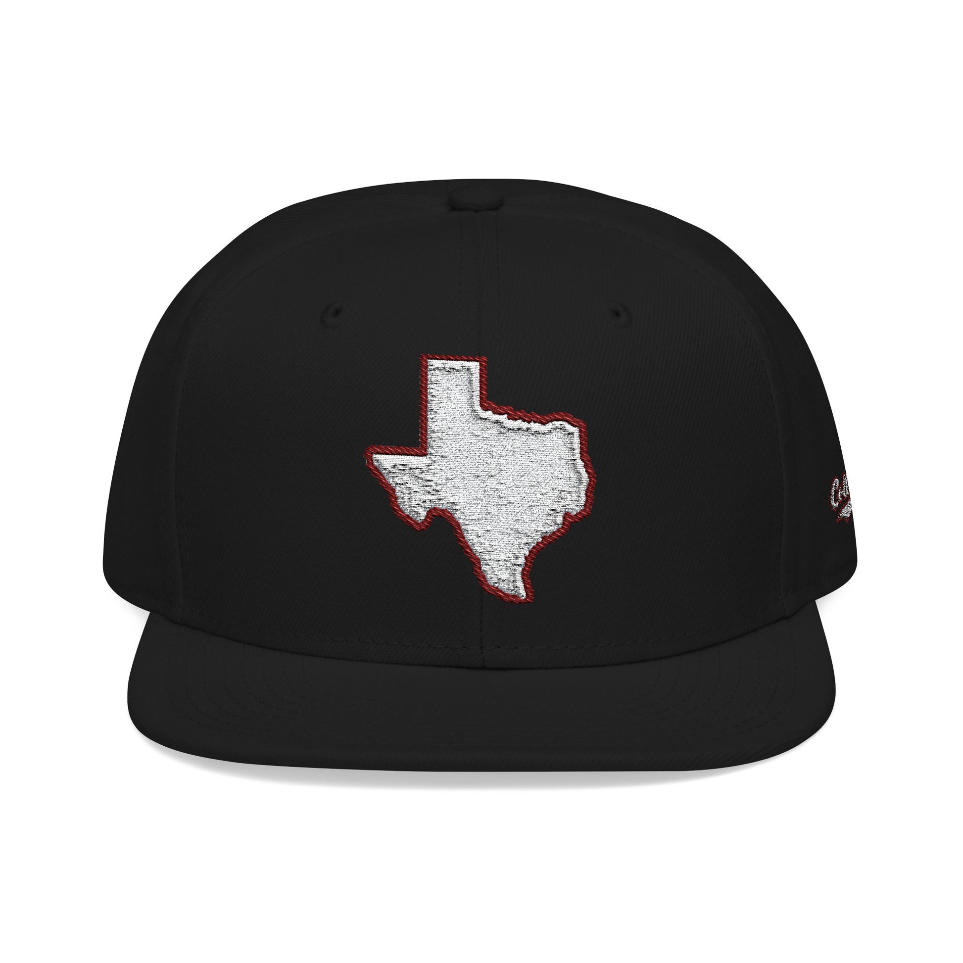 Texas state outline white embroidered snapback hat – 318 Supply Co.