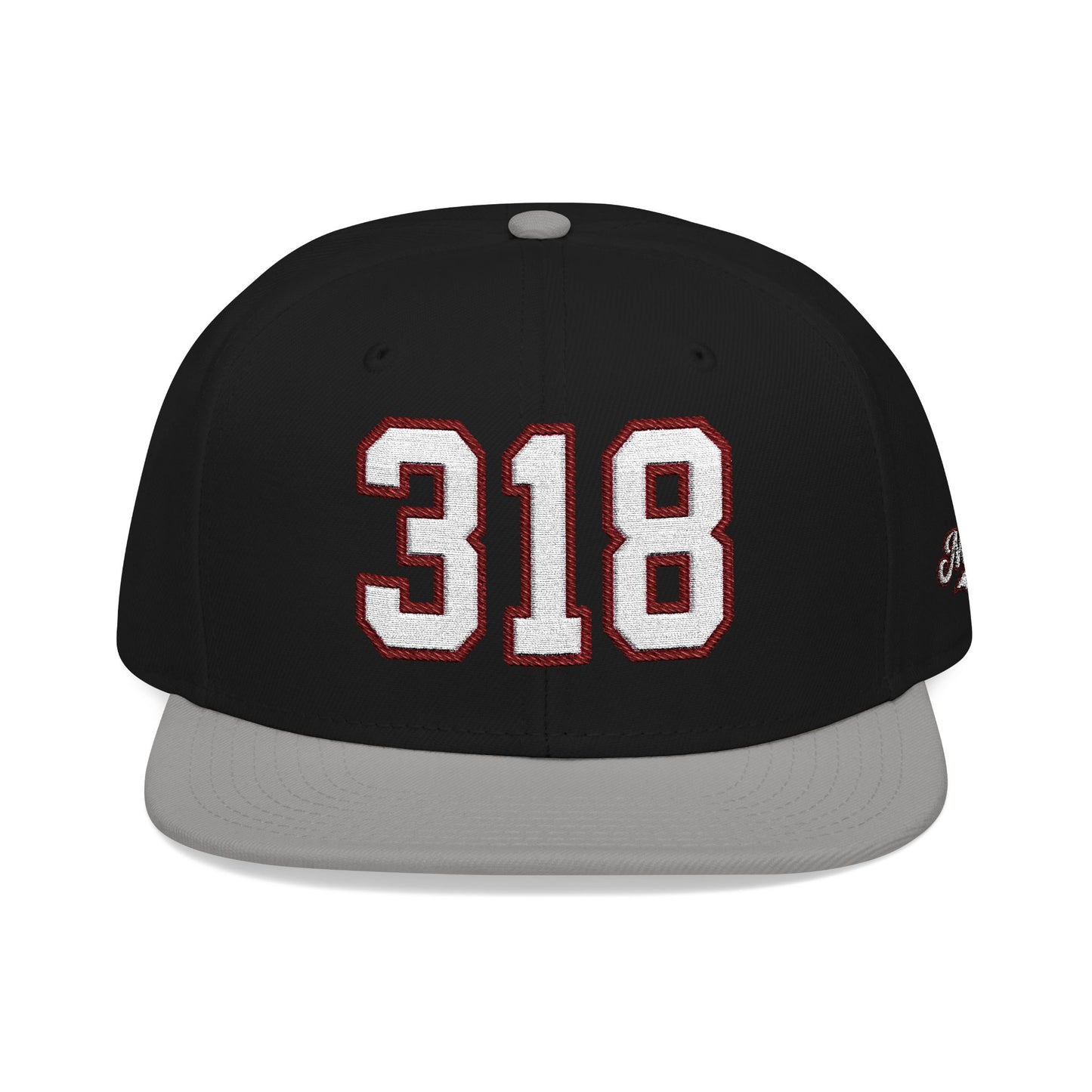318 white embroidered snapback hat vintage varsity style – 318 Supply Co.