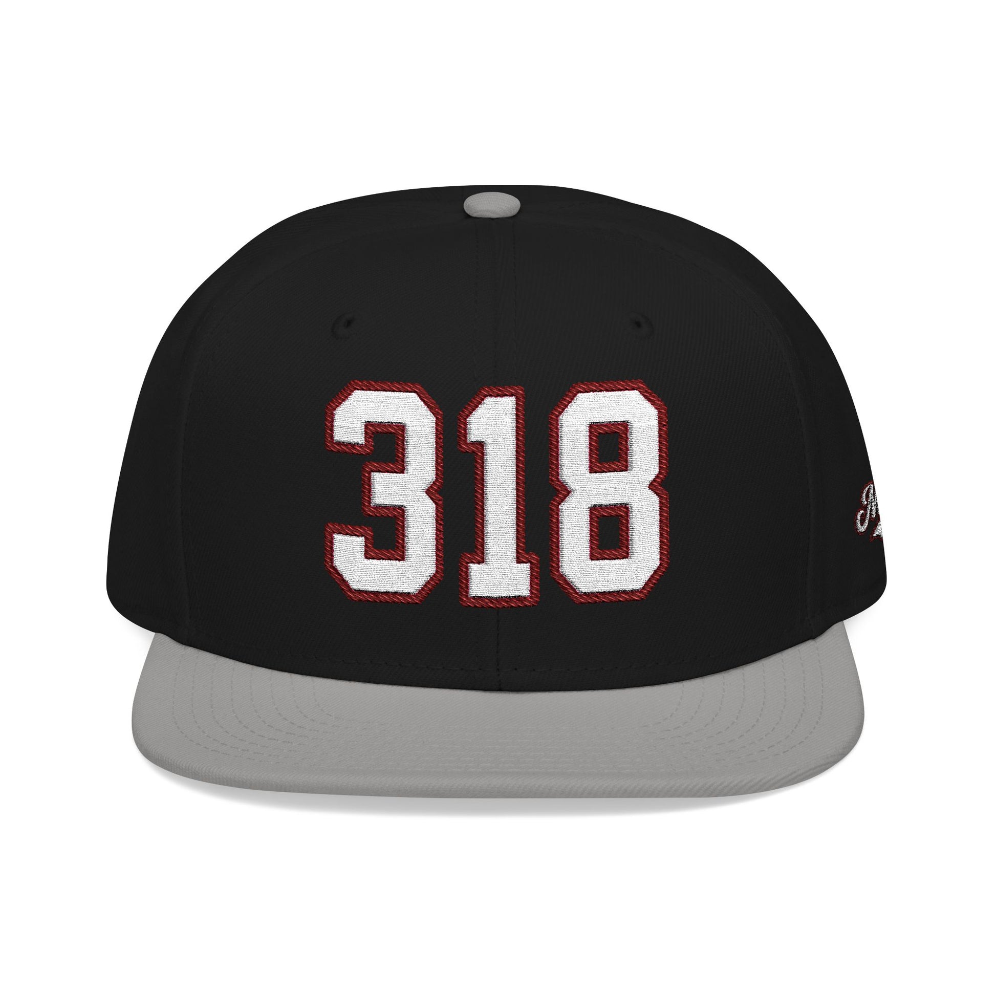318 white embroidered snapback hat vintage varsity style – 318 Supply Co.