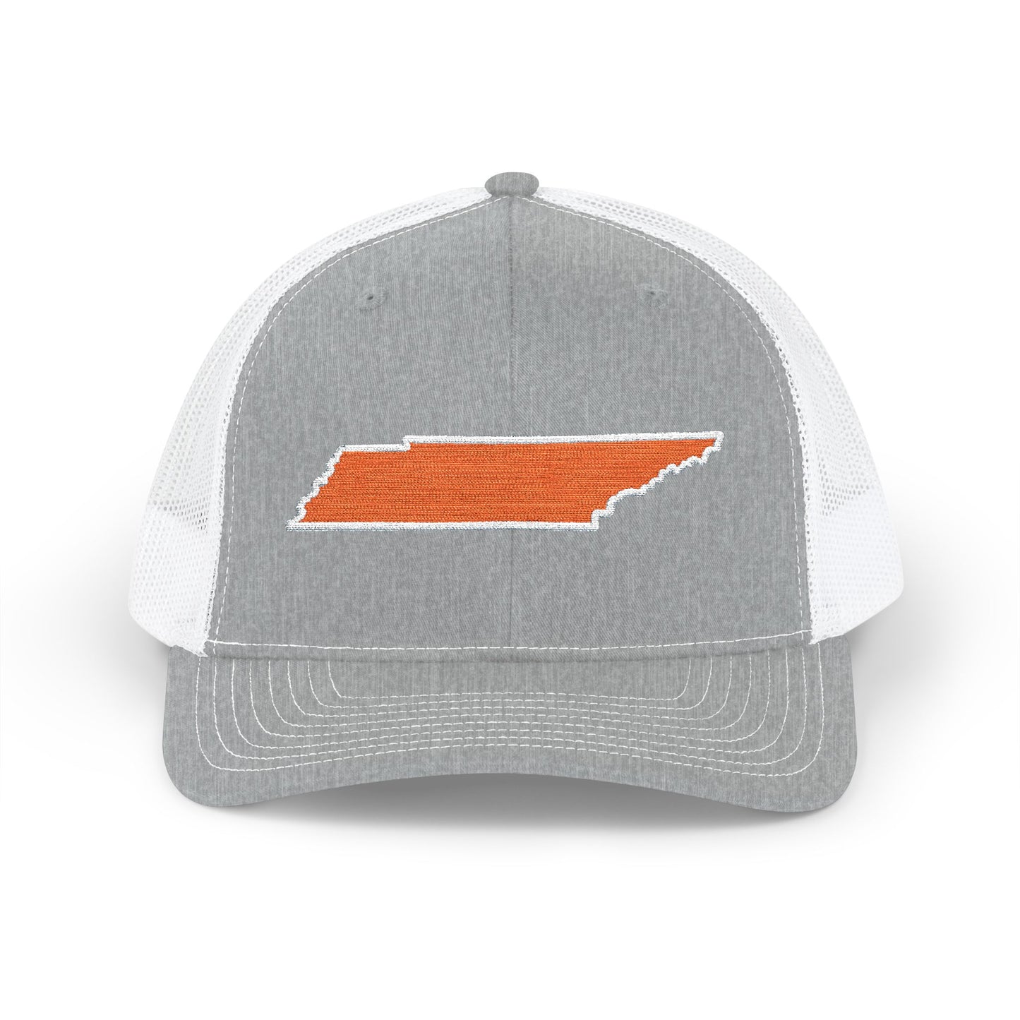 Orange Tennessee Outline Trucker Cap — Distressed State Hat