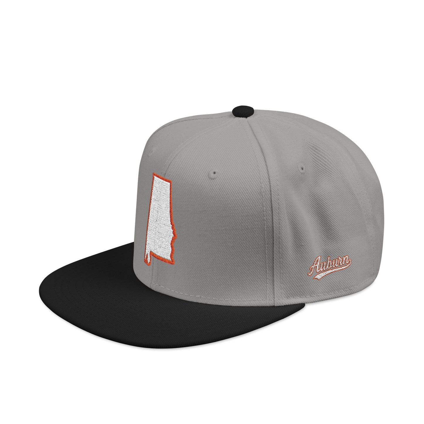 Alabama state outline white embroidered snapback hat – 318 Supply Co.