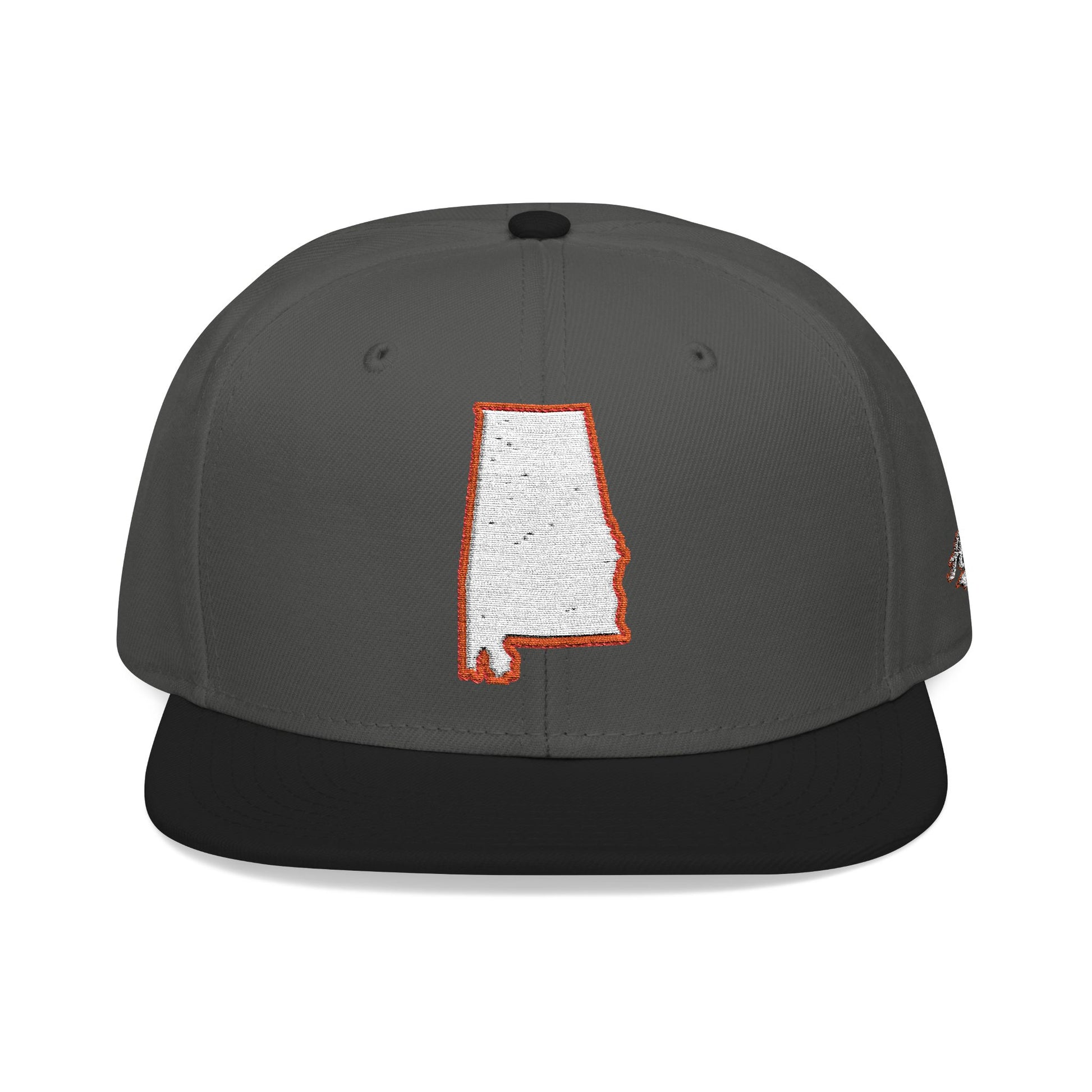 Alabama state outline white embroidered snapback hat – 318 Supply Co.