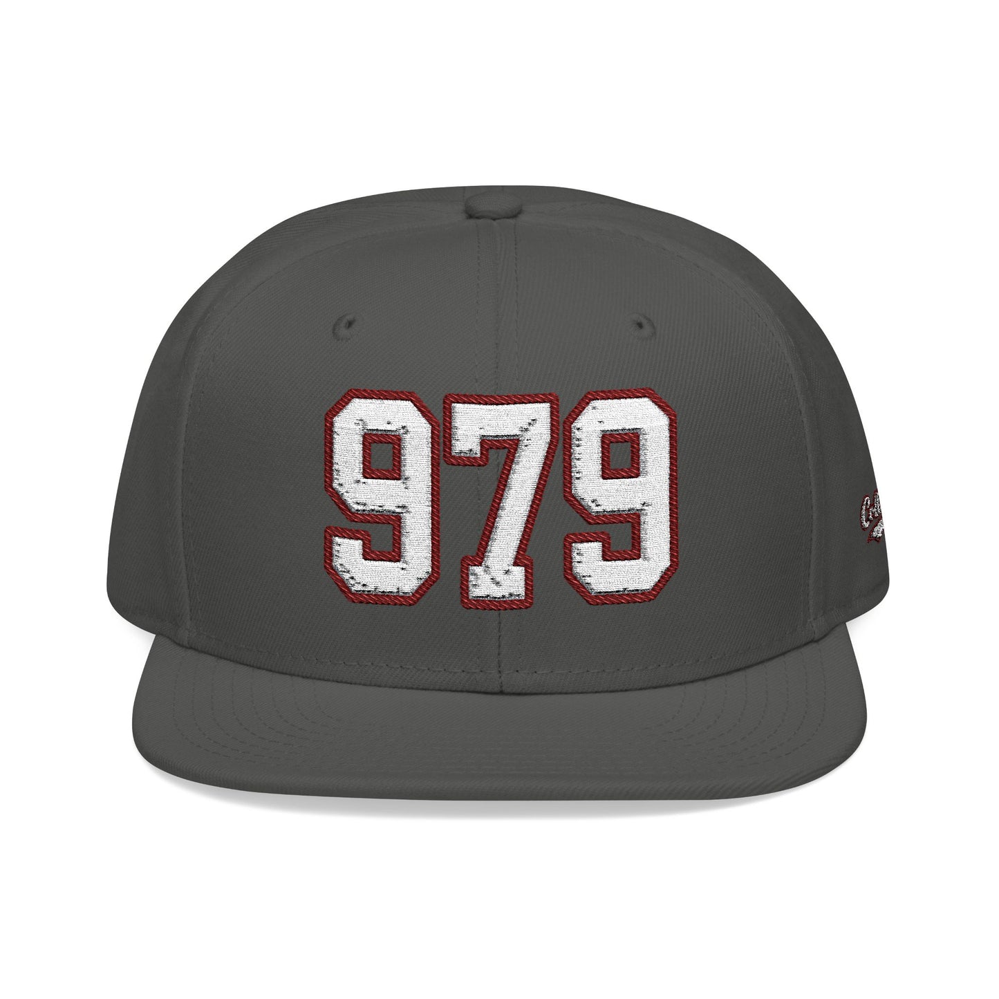 979 white embroidered snapback hat vintage varsity style – 318 Supply Co.