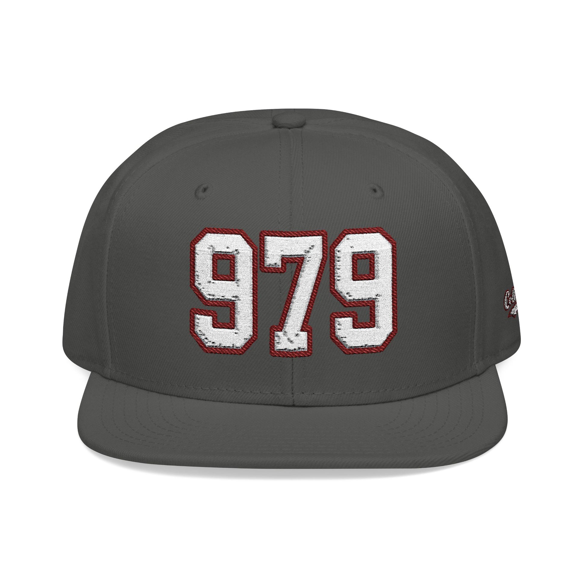979 white embroidered snapback hat vintage varsity style – 318 Supply Co.