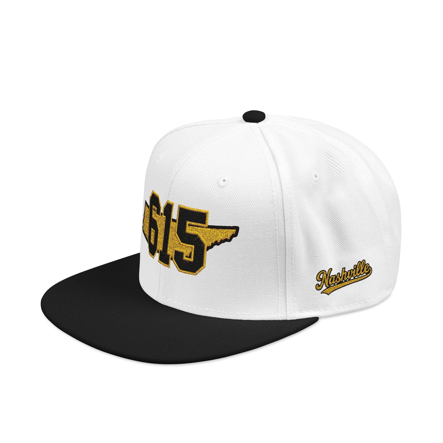 Tennessee Snapback Hat — Gold Embroidered State Outline Cap