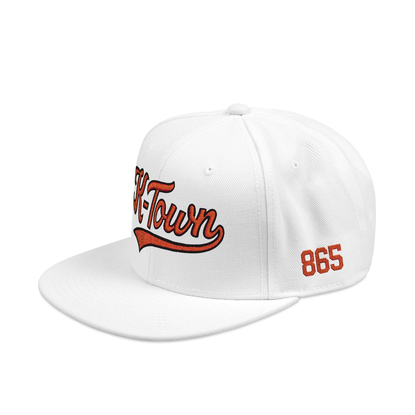 White cap with 'K-Town' and '865' text on a white background