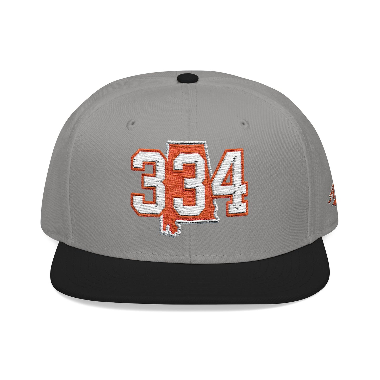 Alabama Snapback Hat — Orange Embroidered State Outline Cap