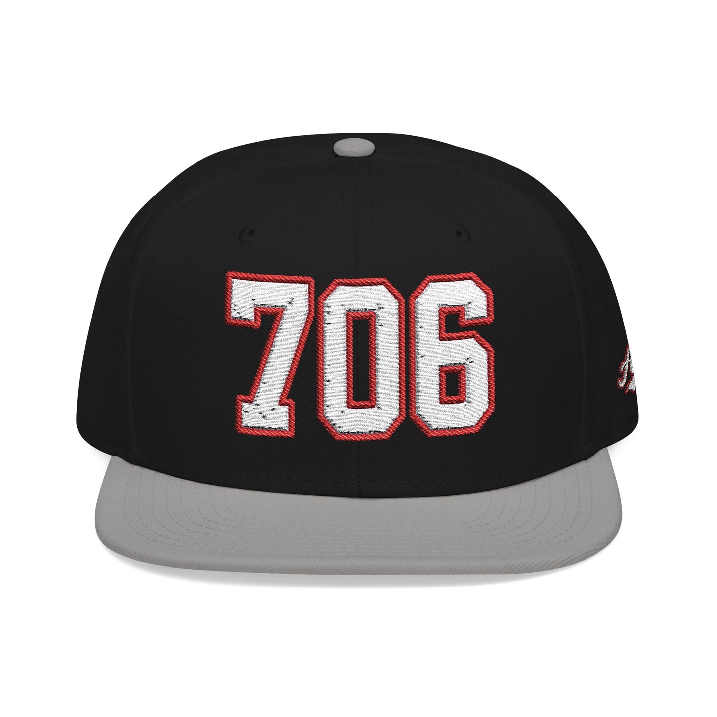 706 white embroidered snapback hat vintage varsity style – 318 Supply Co.