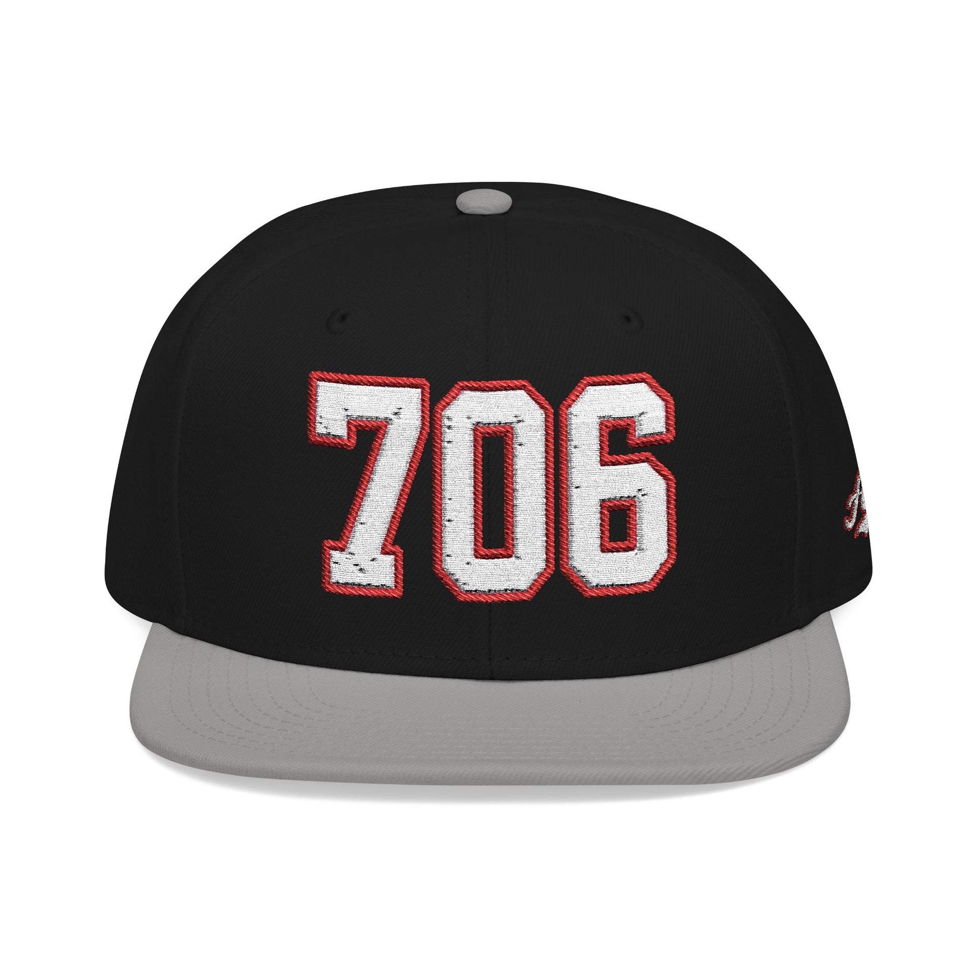706 white embroidered snapback hat vintage varsity style – 318 Supply Co.