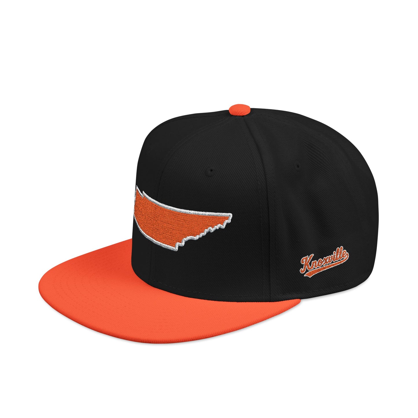 Black and orange cap with State of Tennessee on a white background