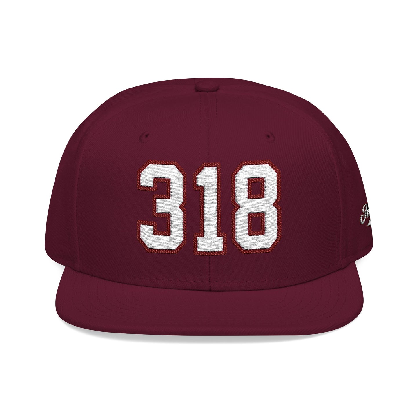 318 white embroidered snapback hat vintage varsity style – 318 Supply Co.