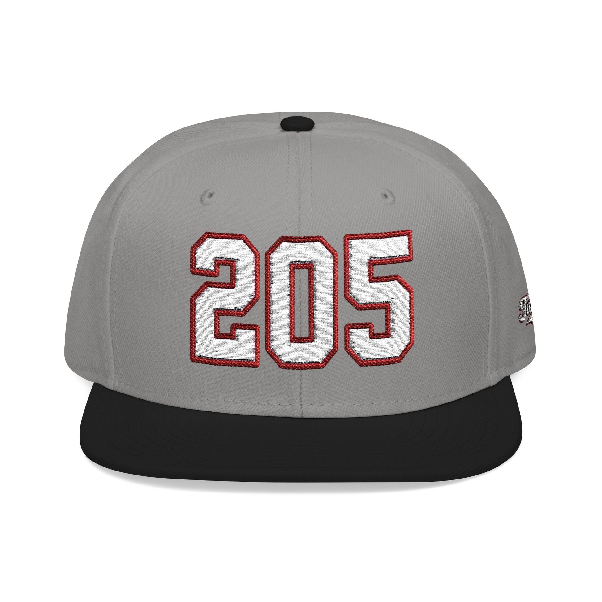 205 white embroidered snapback hat vintage varsity style – 318 Supply Co.