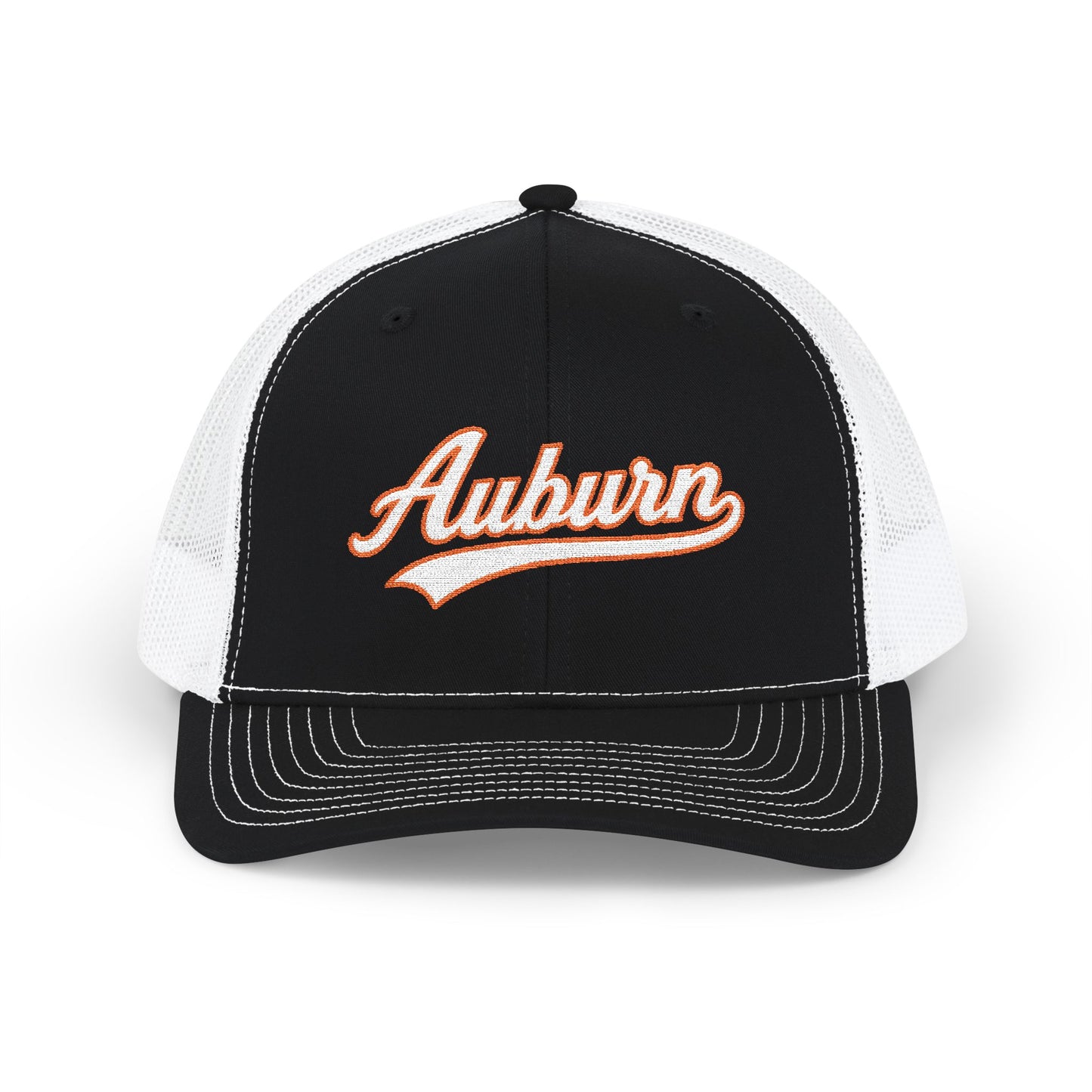 Auburn white script retro embroidered trucker cap – 318 Supply Co.