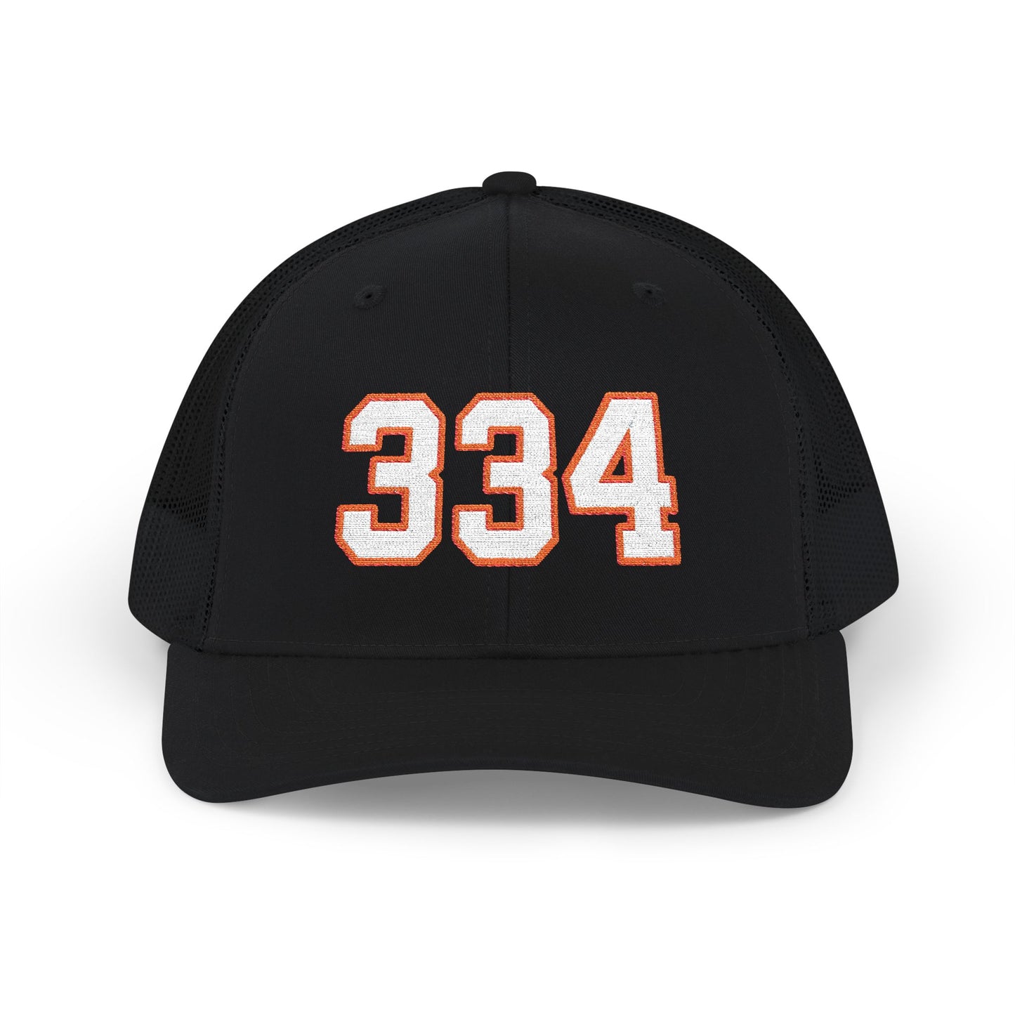 334 white embroidered mesh trucker snapback hat – 318 Supply Co.
