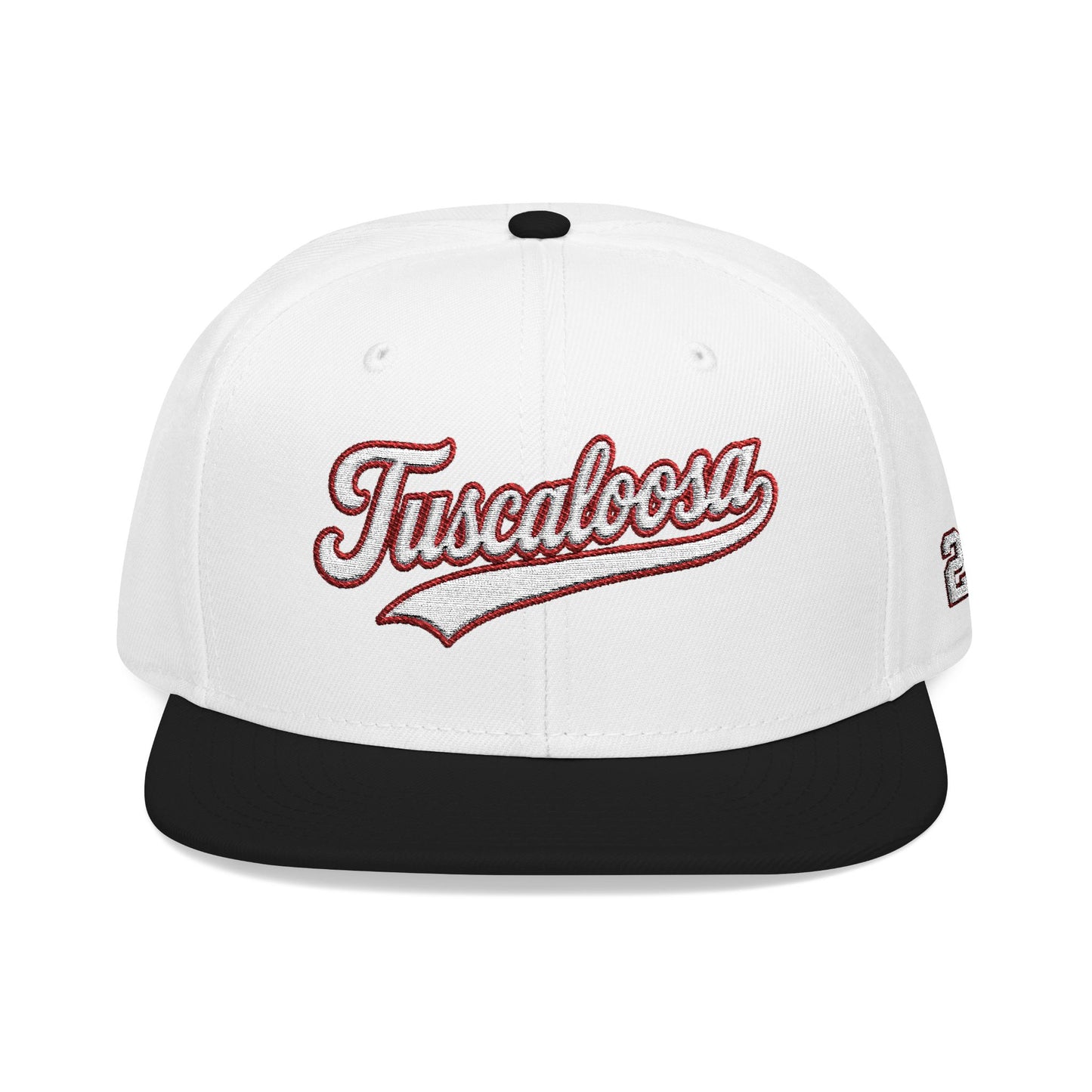 Tuscaloosa white script embroidered snapback hat with 205 side stitch – 318 Supply Co.