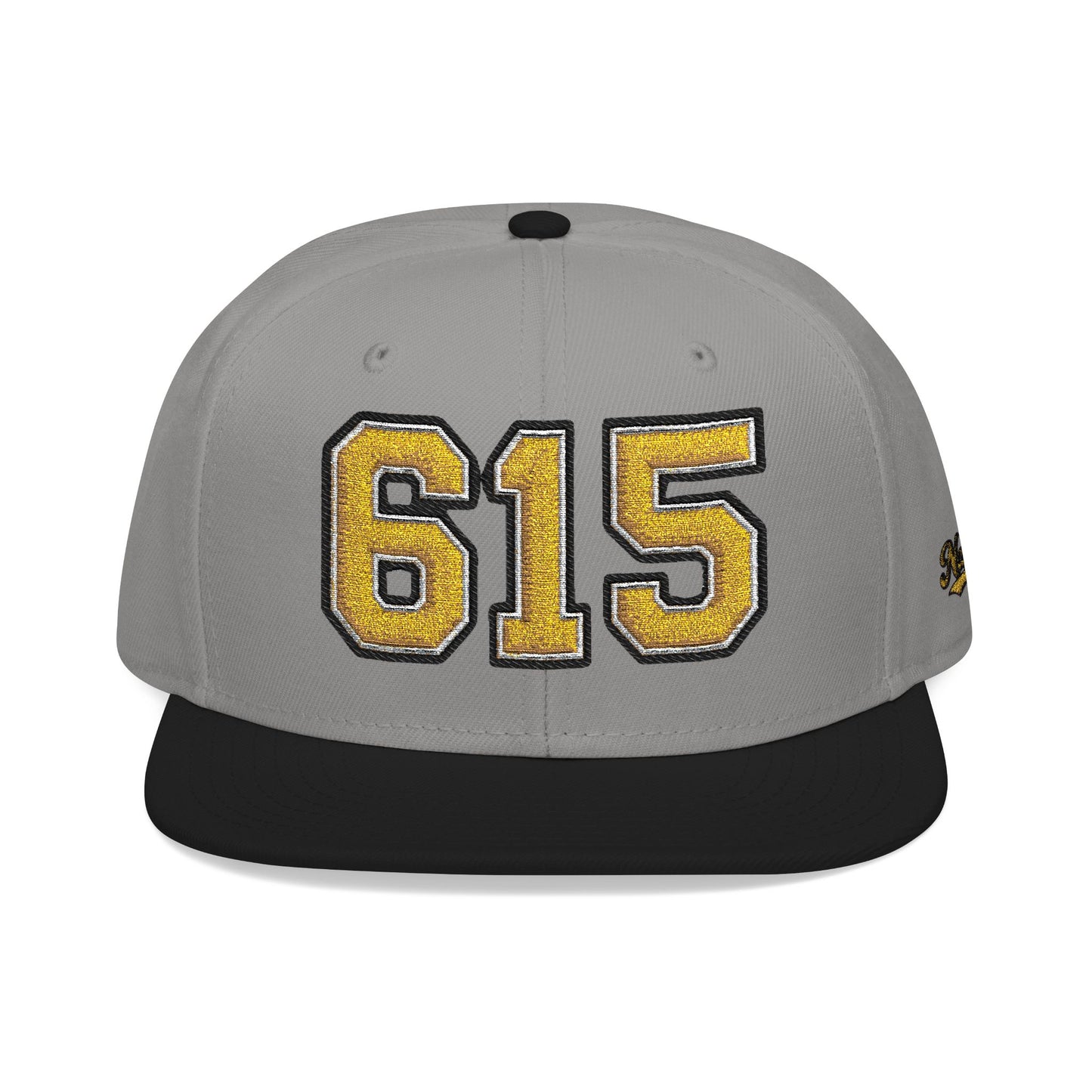 615 Snapback Hat — Gold Embroidered Area Code Cap