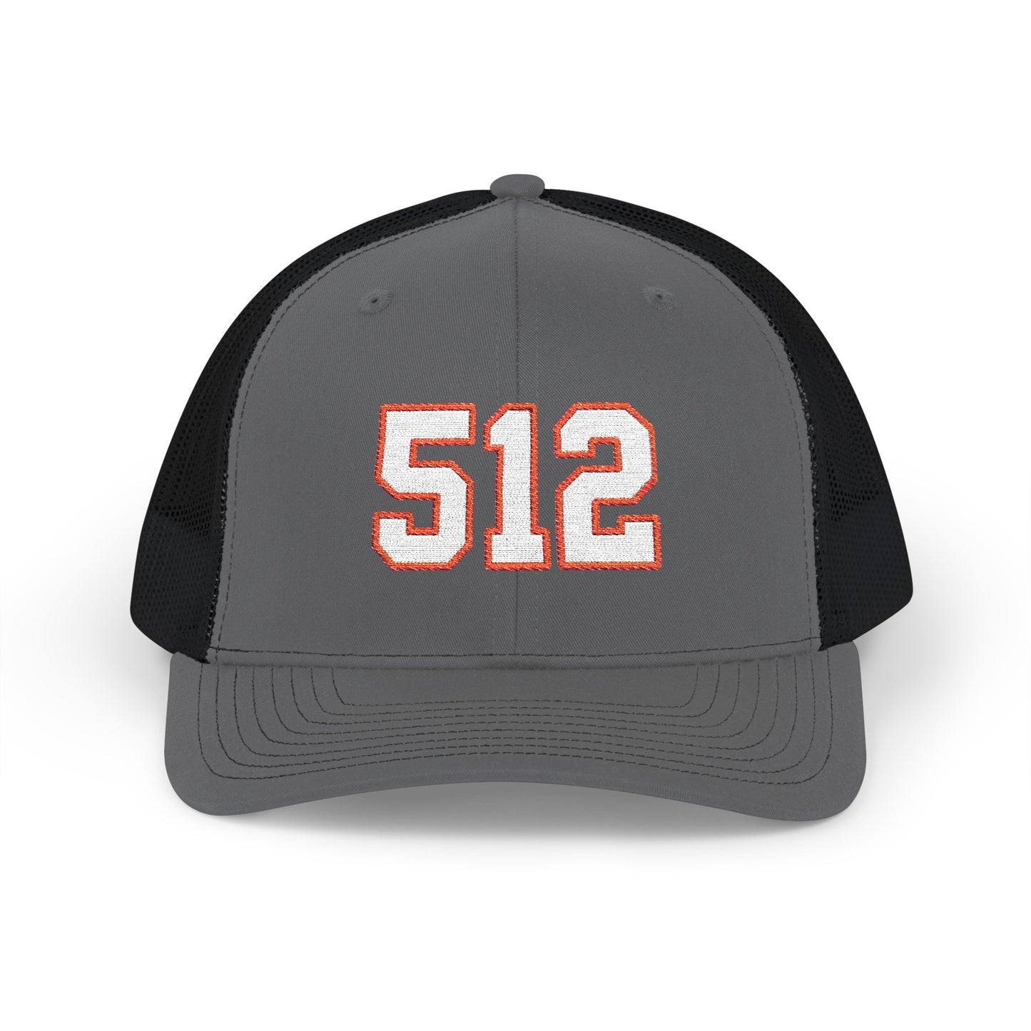 512 white embroidered mesh trucker snapback hat – 318 Supply Co.