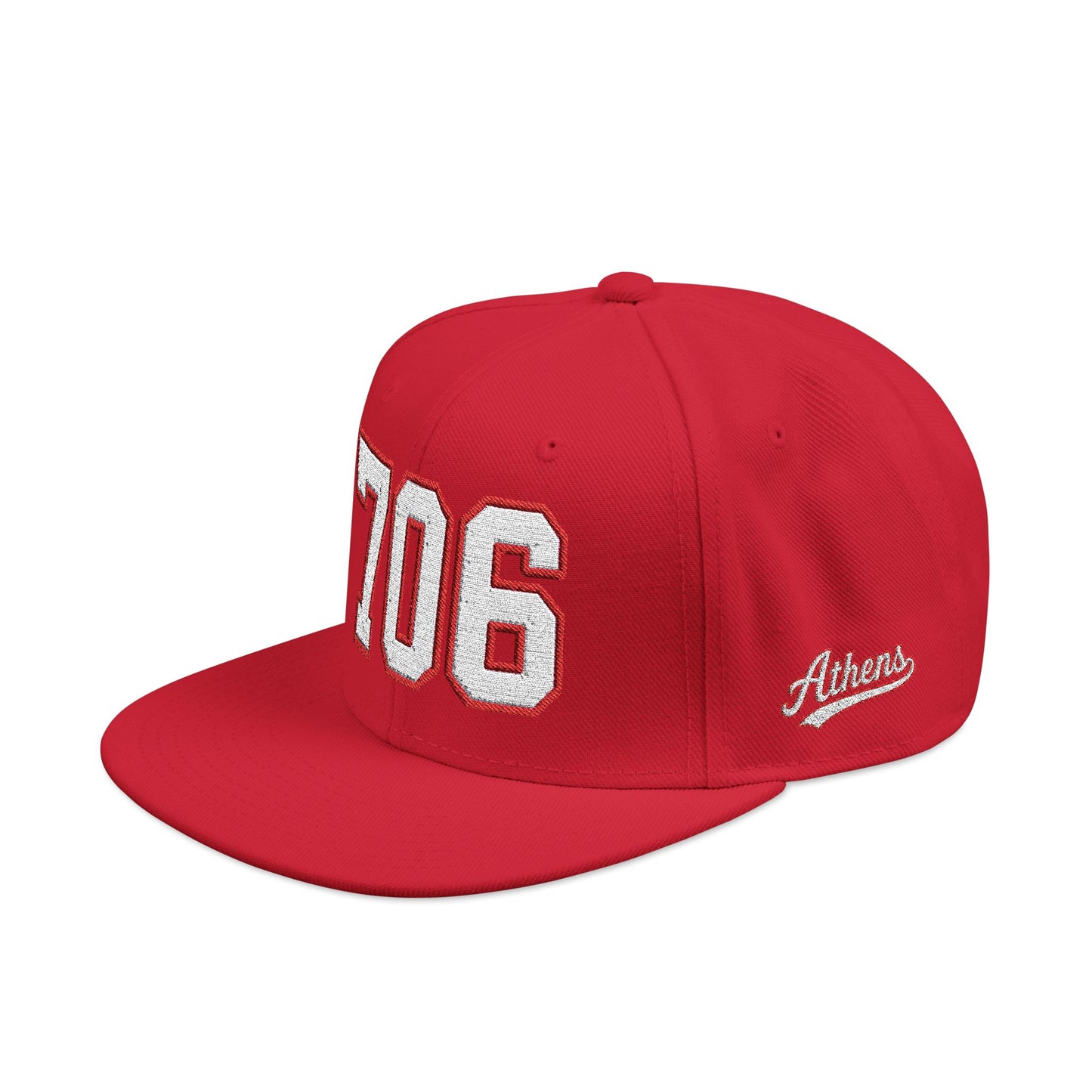 706 white embroidered snapback hat vintage varsity style – 318 Supply Co.