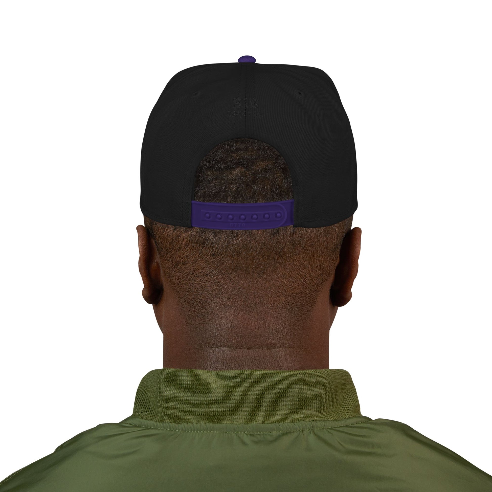 225 white embroidered snapback hat vintage varsity style – 318 Supply Co.
