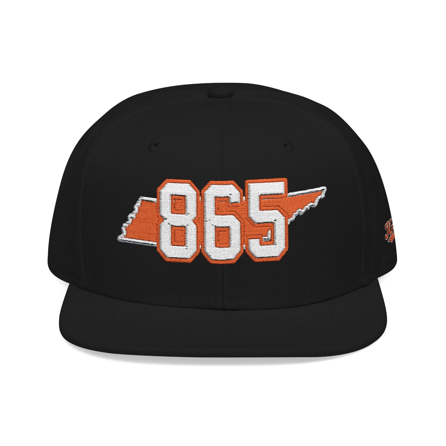 Tennessee Snapback Hat — Orange Embroidered State Outline Cap
