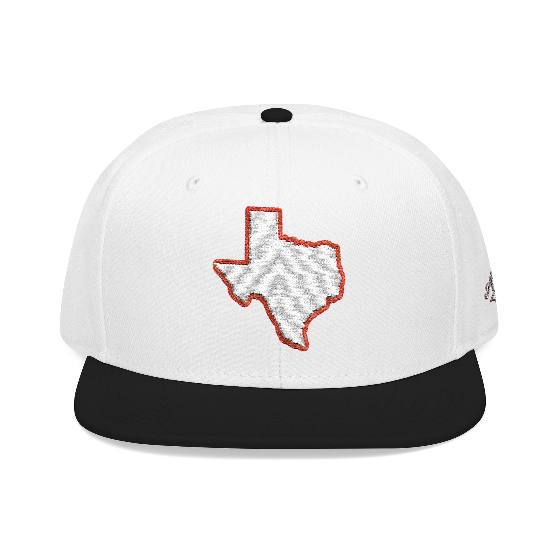 Texas state outline white embroidered snapback hat – 318 Supply Co.