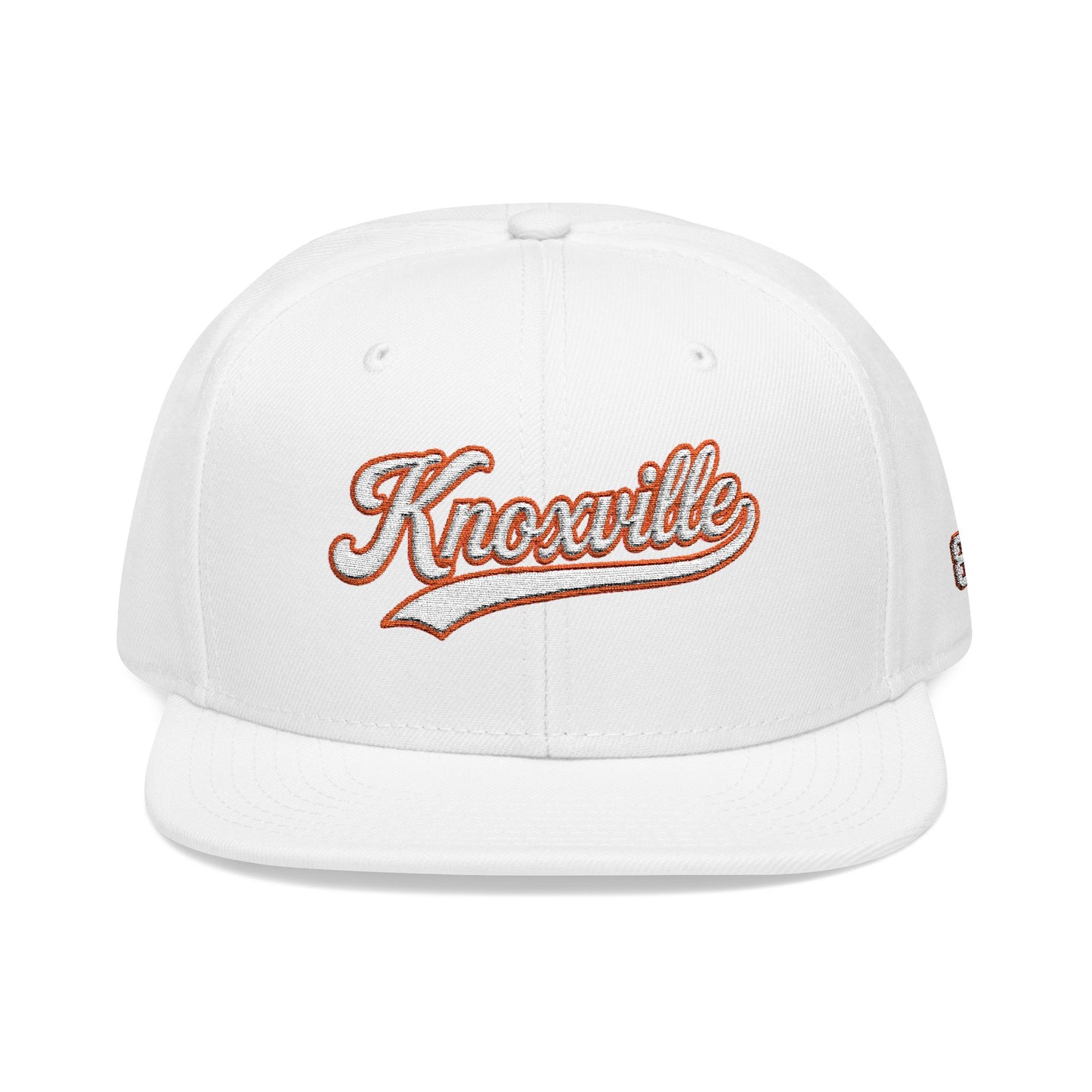 Knoxville white script embroidered snapback hat with 865 side patch – 318 Supply Co.
