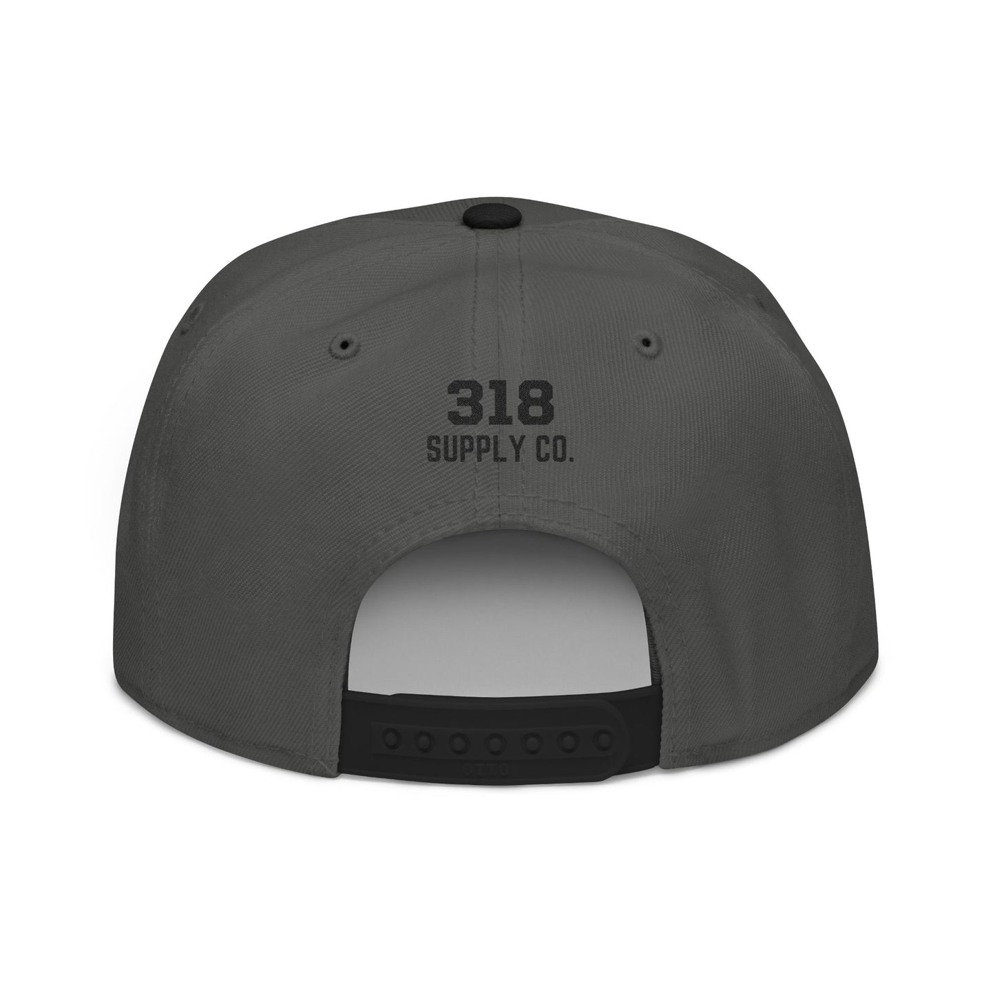 Houston white script embroidered snapback hat with 713 side stitch – 318 Supply Co.