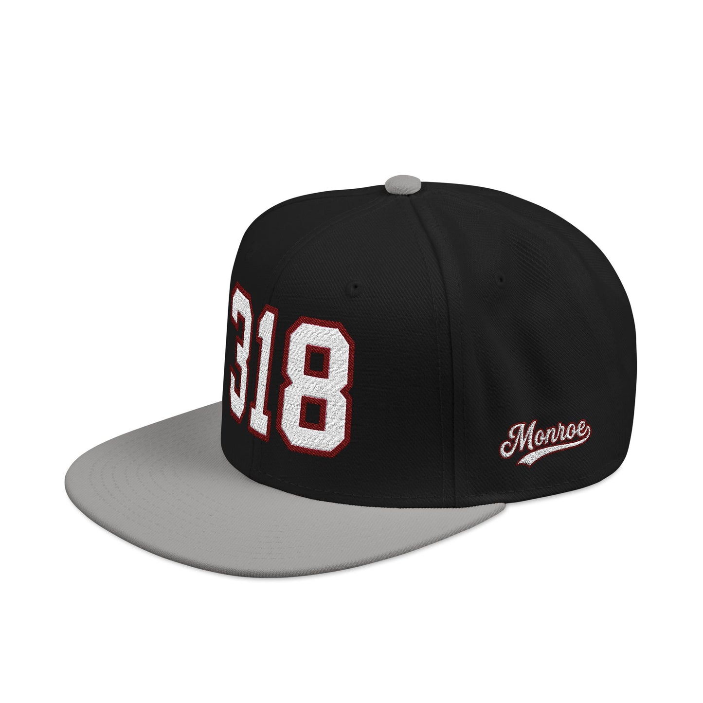 318 white embroidered snapback hat vintage varsity style – 318 Supply Co.