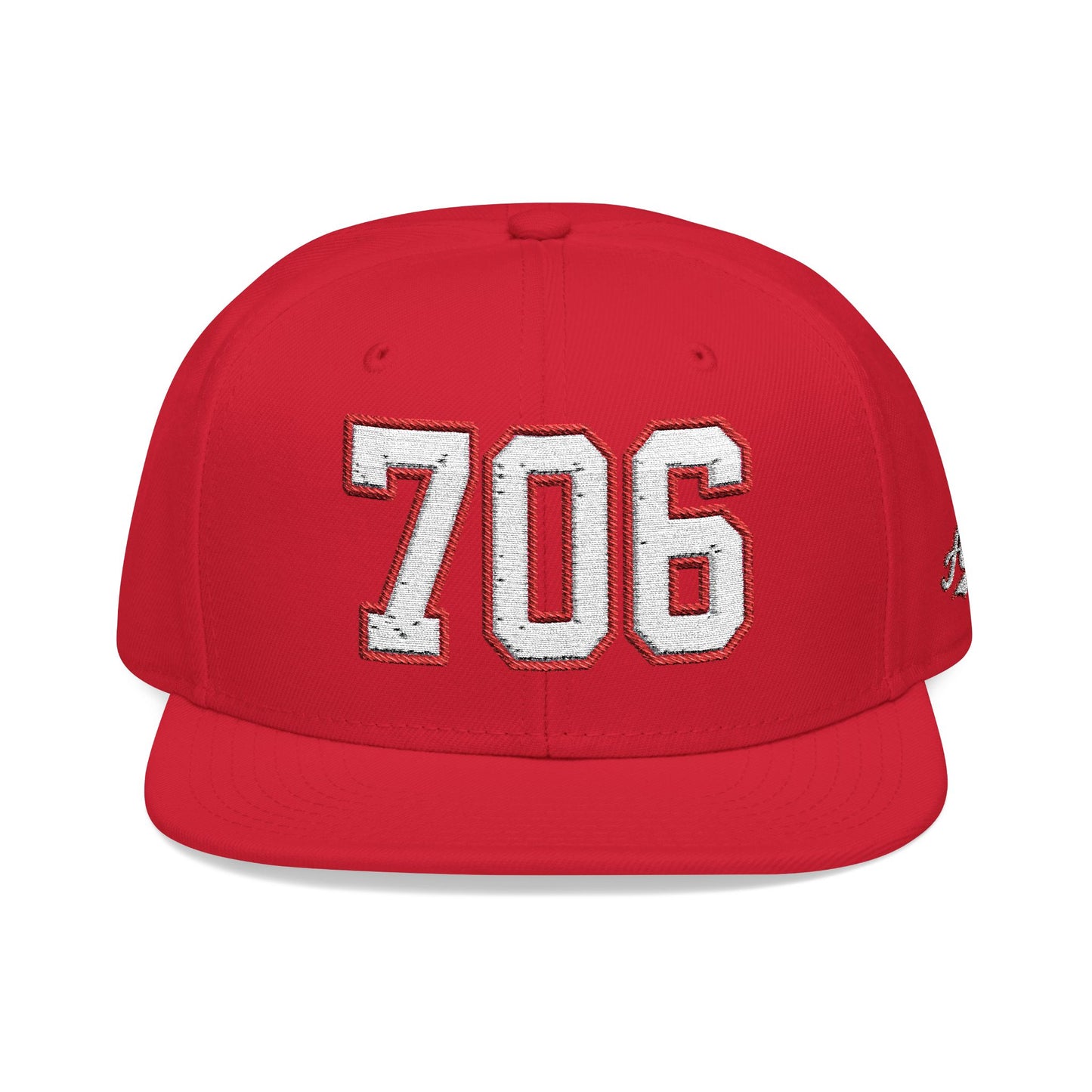 706 white embroidered snapback hat vintage varsity style – 318 Supply Co.