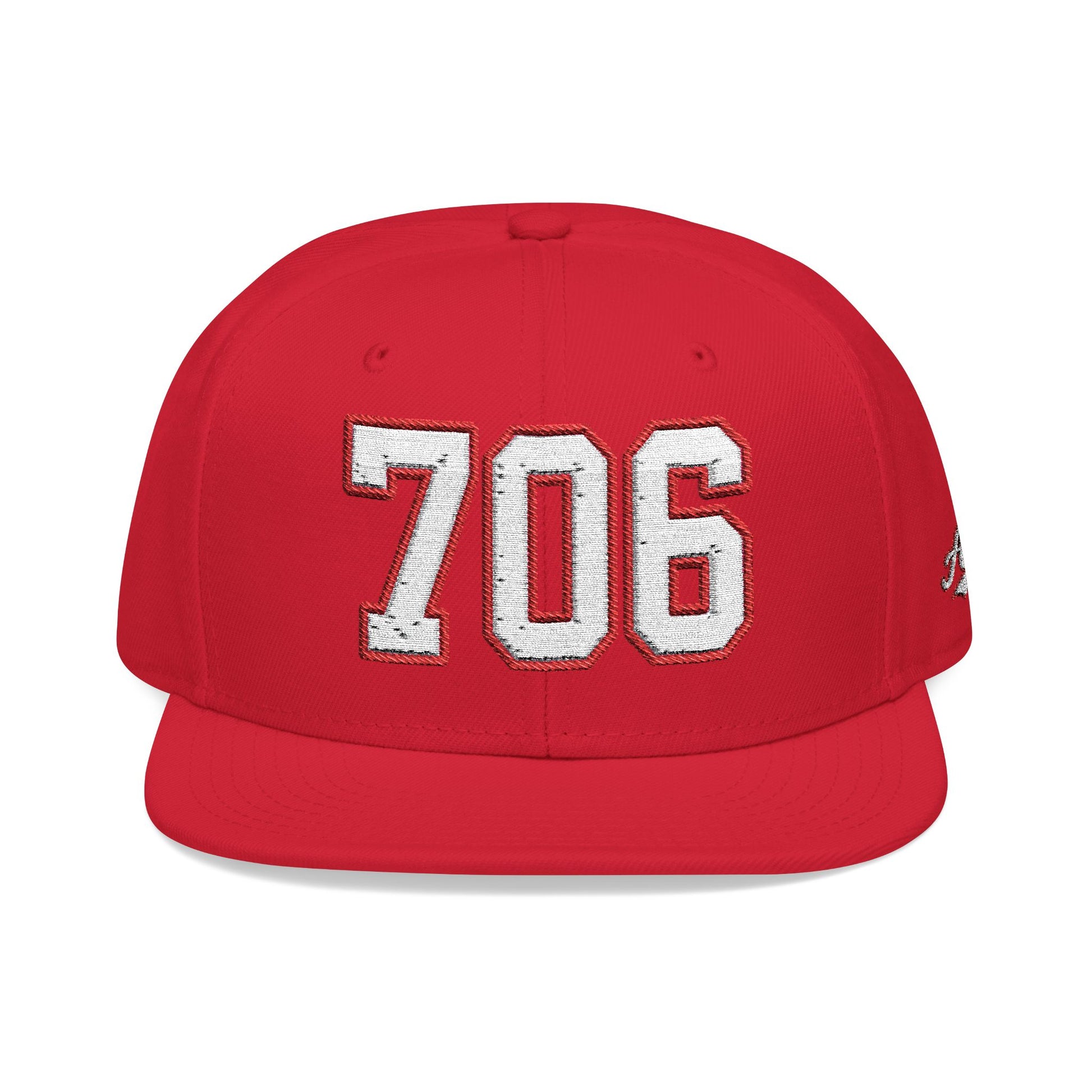706 white embroidered snapback hat vintage varsity style – 318 Supply Co.
