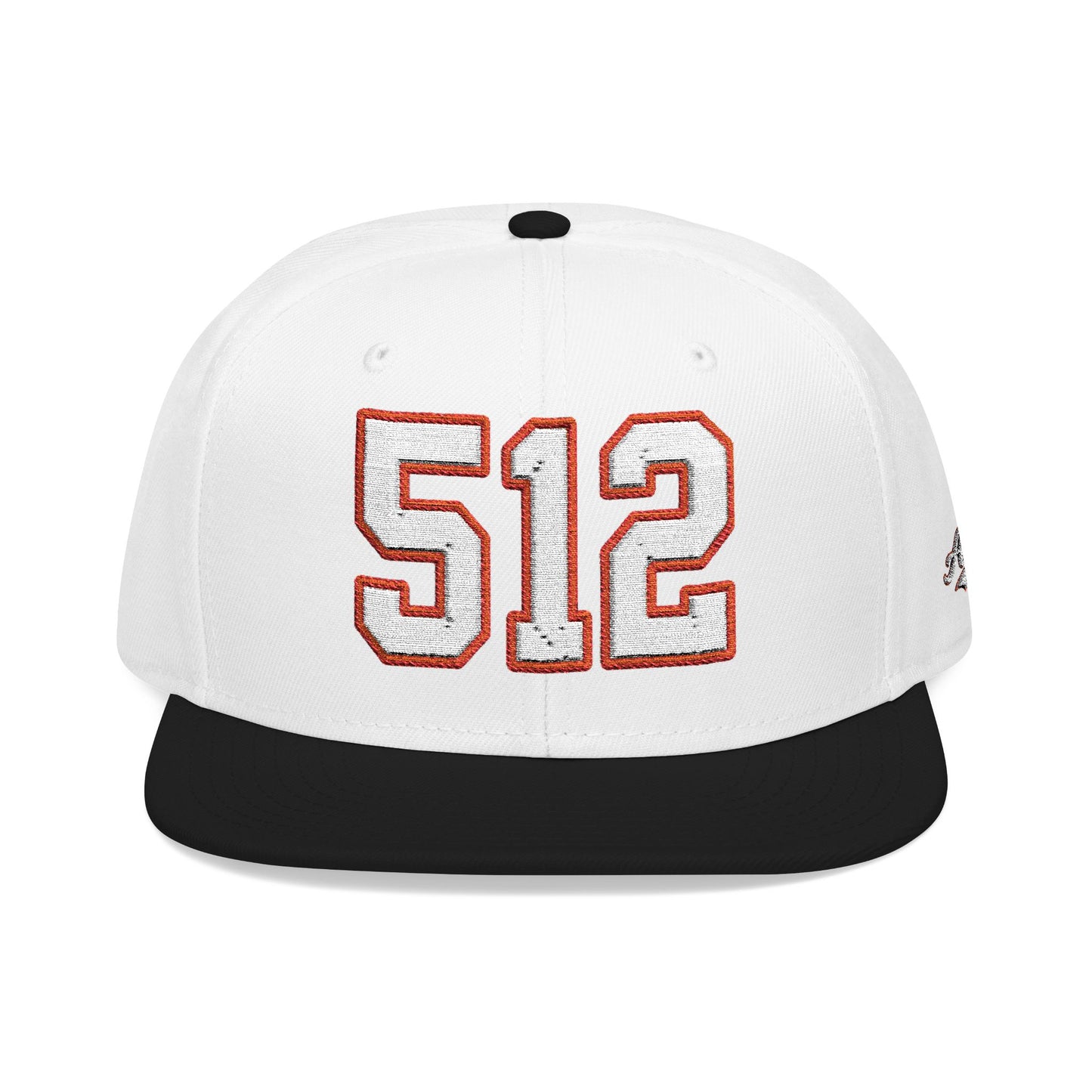 512 white embroidered snapback hat vintage varsity style – 318 Supply Co.