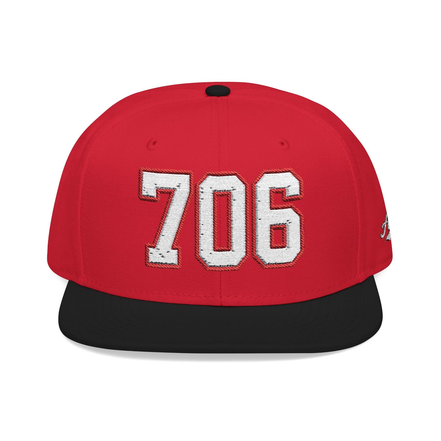 706 white embroidered snapback hat vintage varsity style – 318 Supply Co.