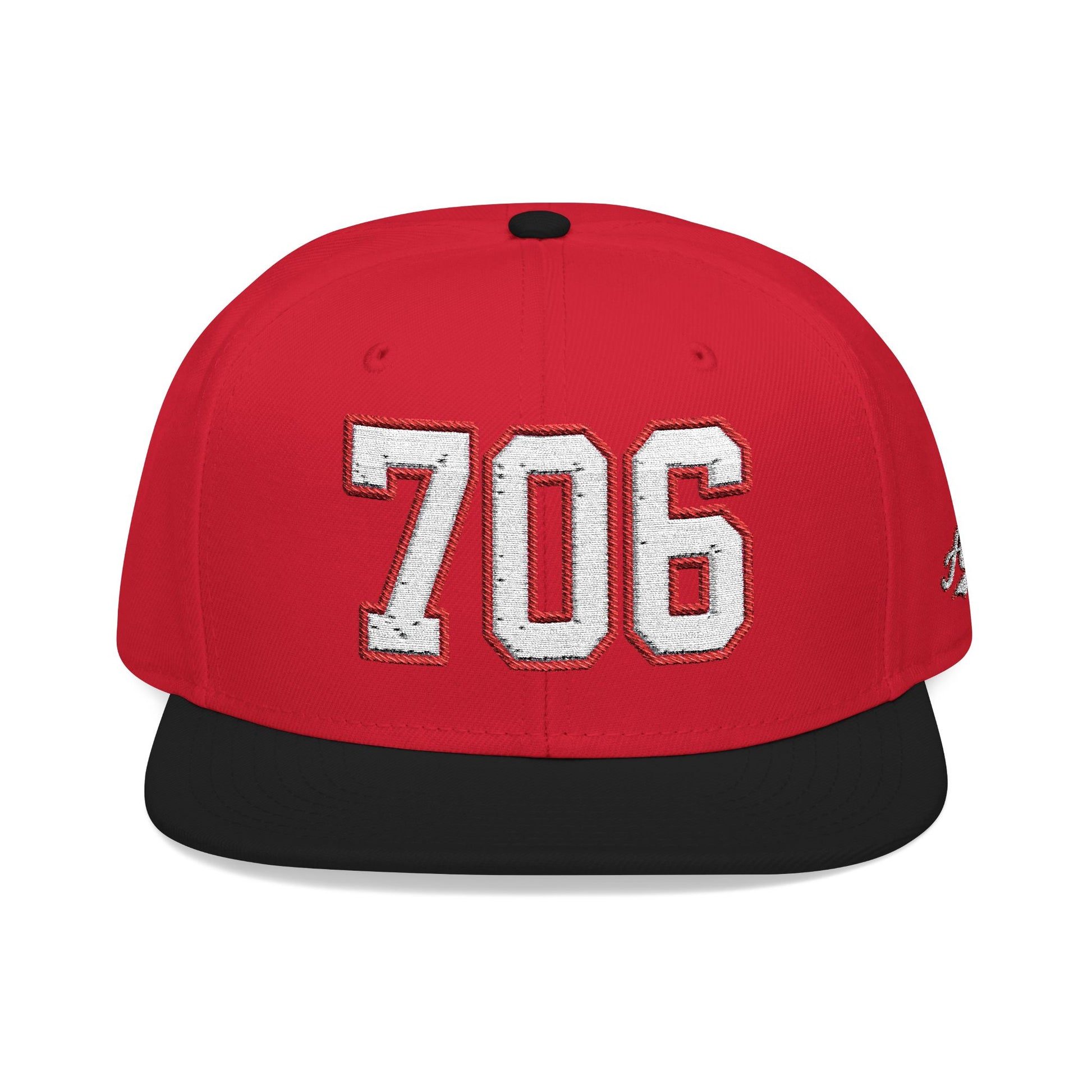 706 white embroidered snapback hat vintage varsity style – 318 Supply Co.