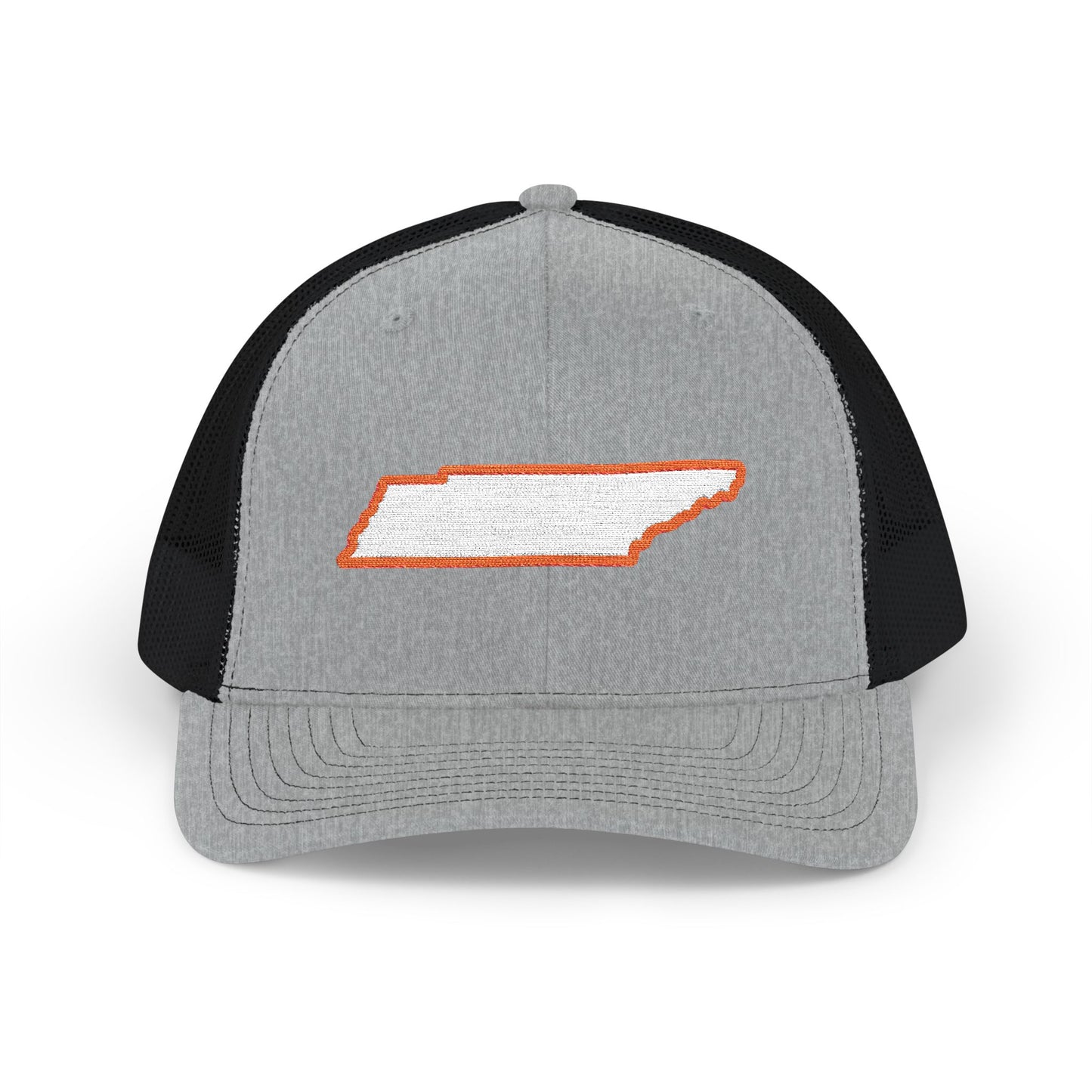 Tennessee outline distressed trucker cap white embroidered – 318 Supply Co.