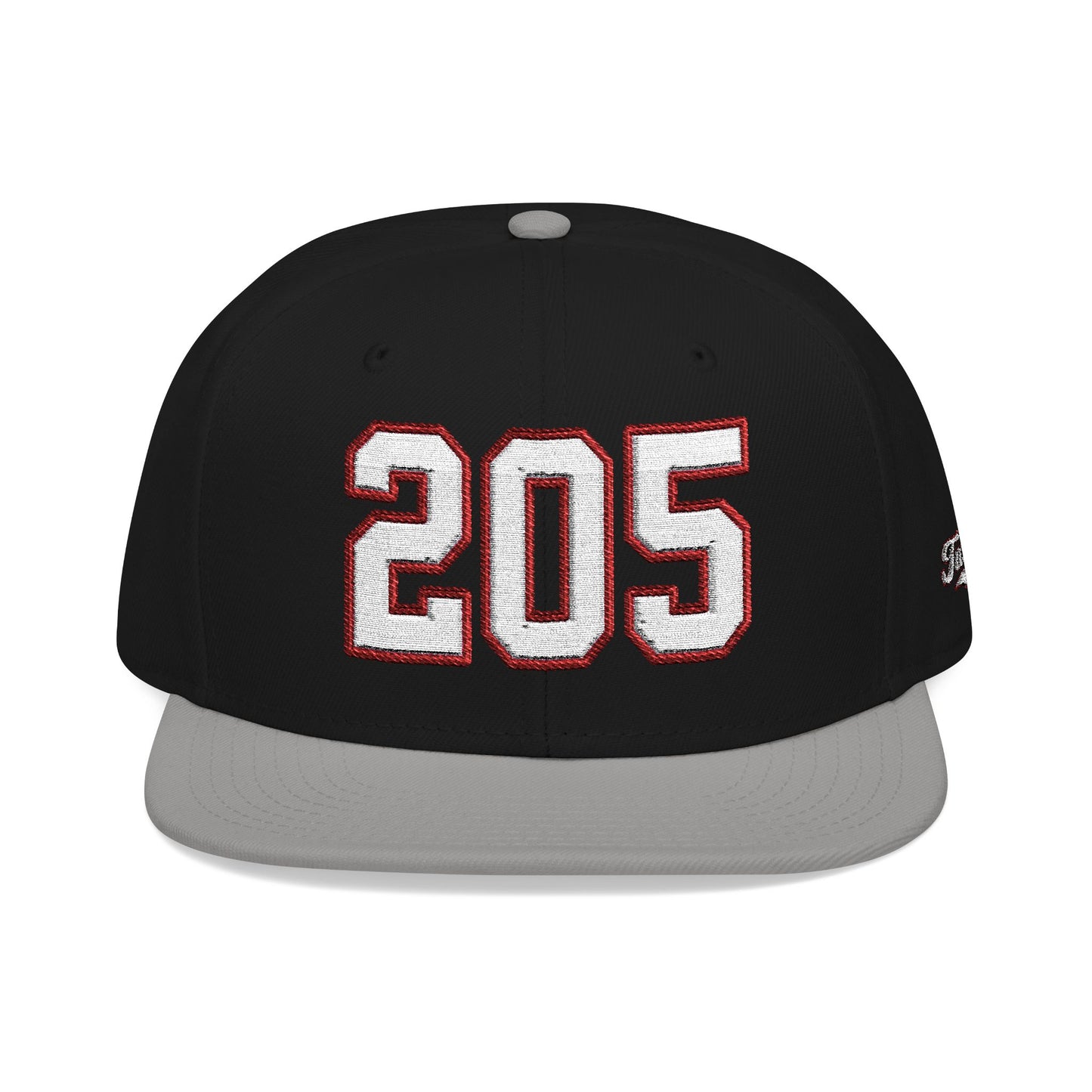 205 white embroidered snapback hat vintage varsity style – 318 Supply Co.