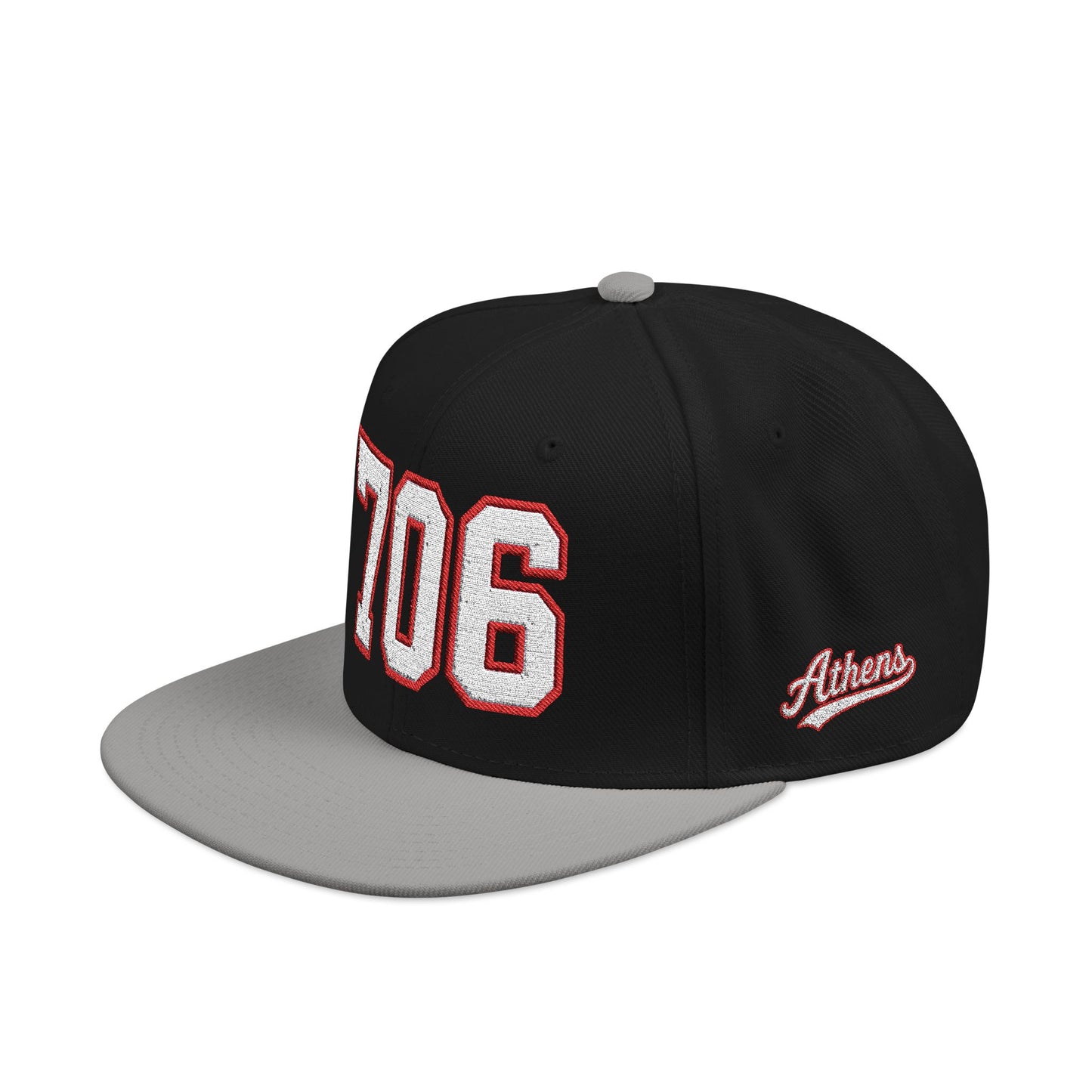 706 white embroidered snapback hat vintage varsity style – 318 Supply Co.
