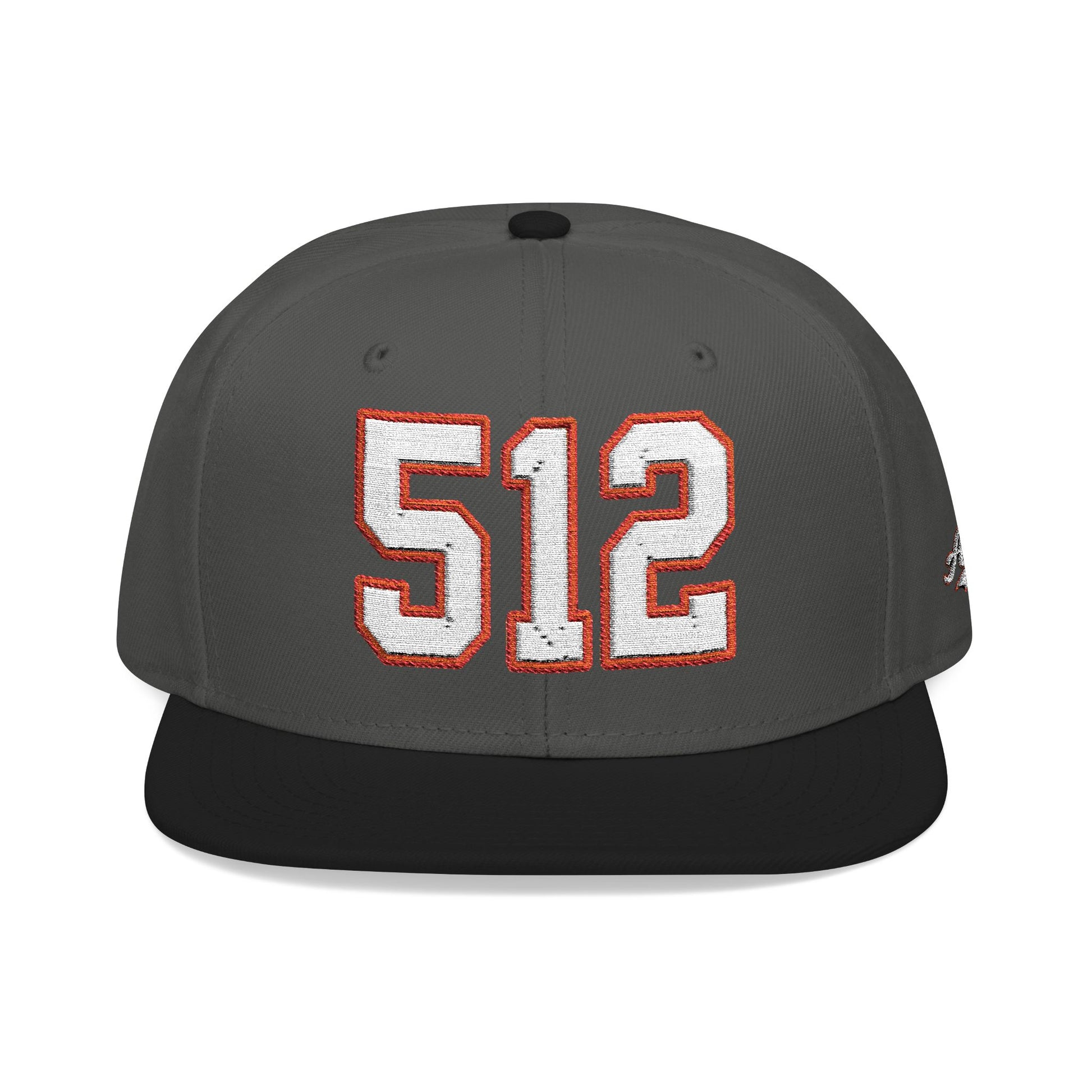 512 white embroidered snapback hat vintage varsity style – 318 Supply Co.