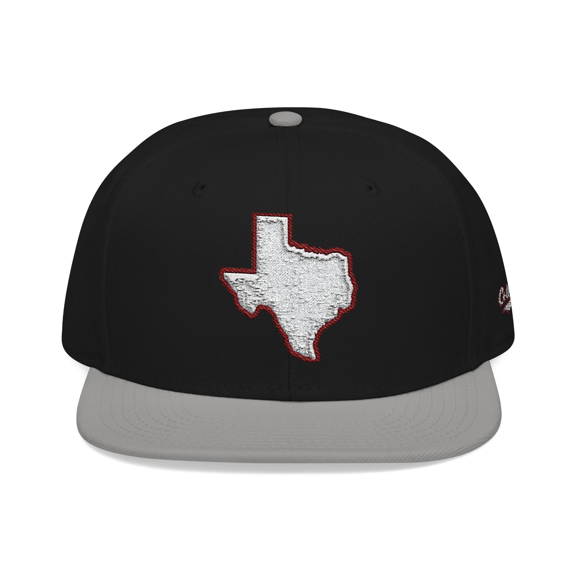Texas state outline white embroidered snapback hat – 318 Supply Co.