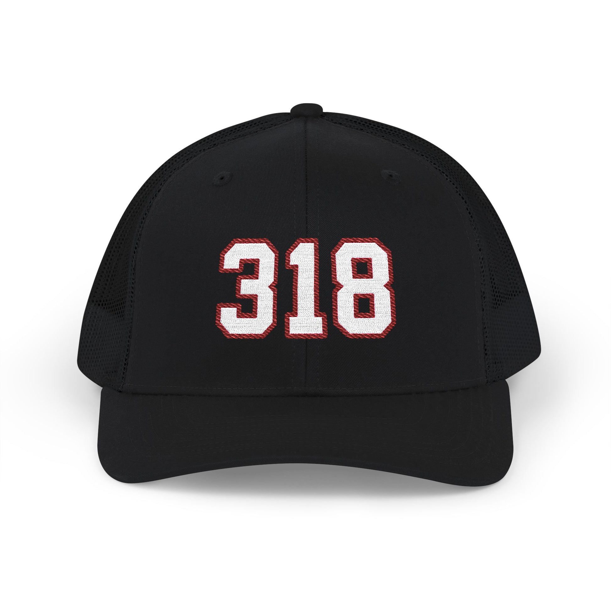 318 white embroidered mesh trucker snapback hat – 318 Supply Co.
