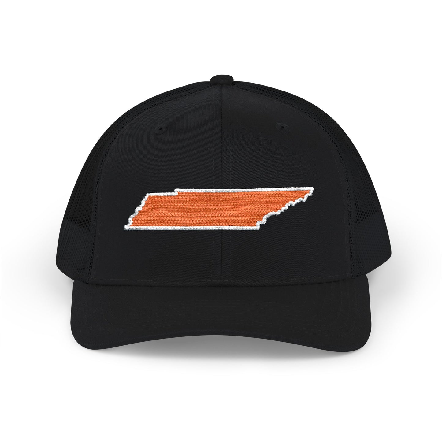 Orange Tennessee Outline Trucker Cap — Distressed State Hat