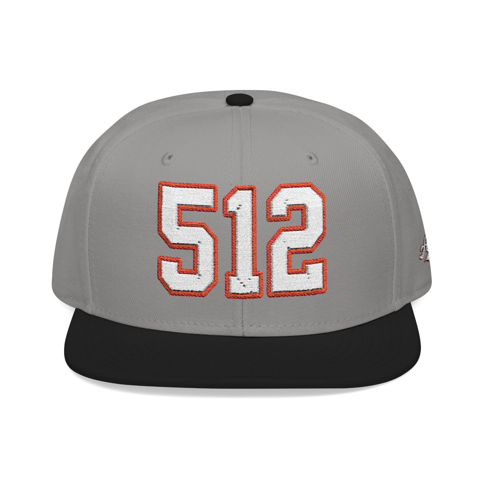 512 white embroidered snapback hat vintage varsity style – 318 Supply Co.